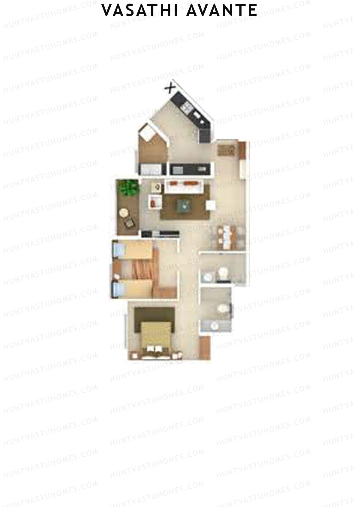 Vasathi Avante Birch Wing 2 Unit 2 Floor Plan