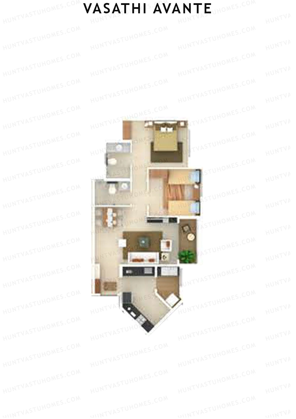 Vasathi Avante Birch Wing 2 Unit 4 Floor Plan