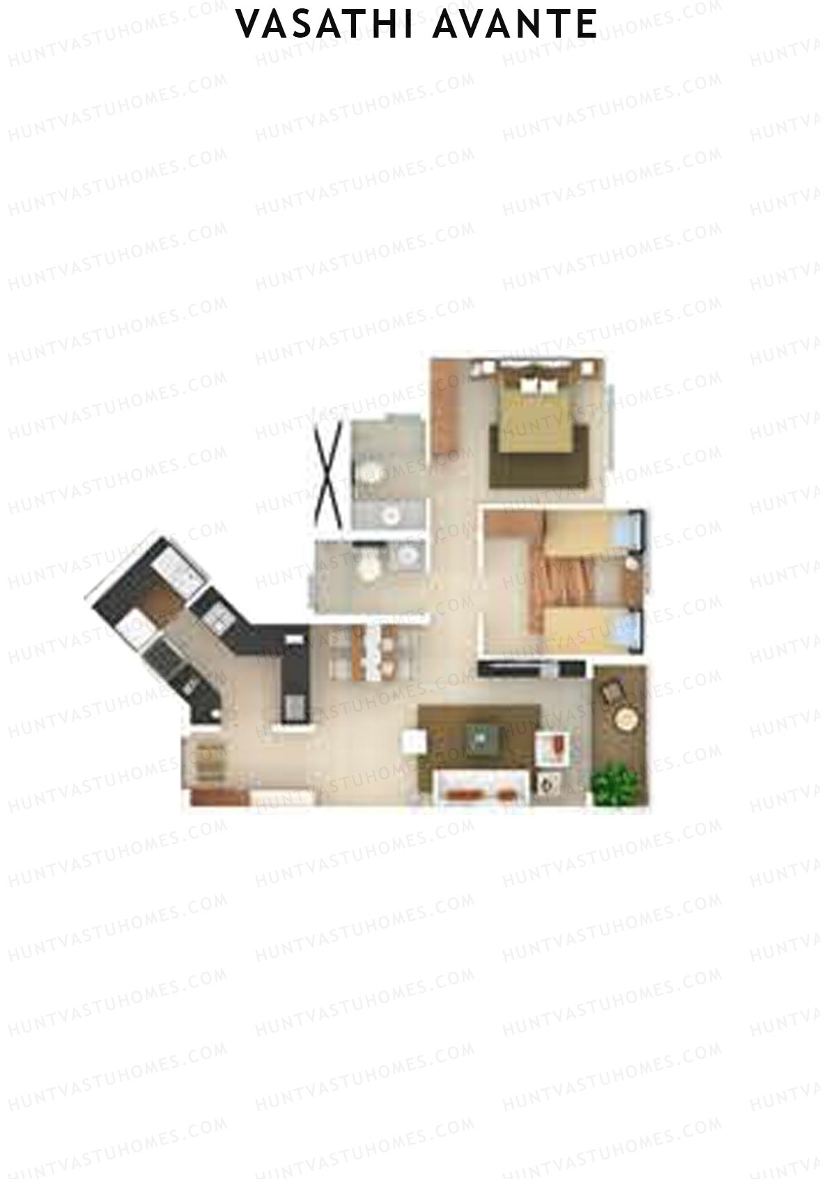 Vasathi Avante Birch Wing 3 Unit 1 Floor Plan