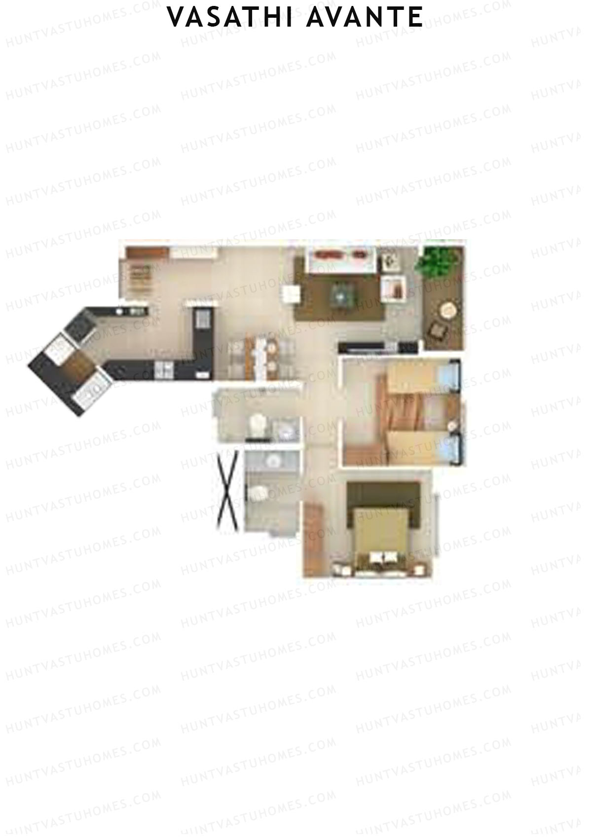 Vasathi Avante Birch Wing 3 Unit 2 Floor Plan
