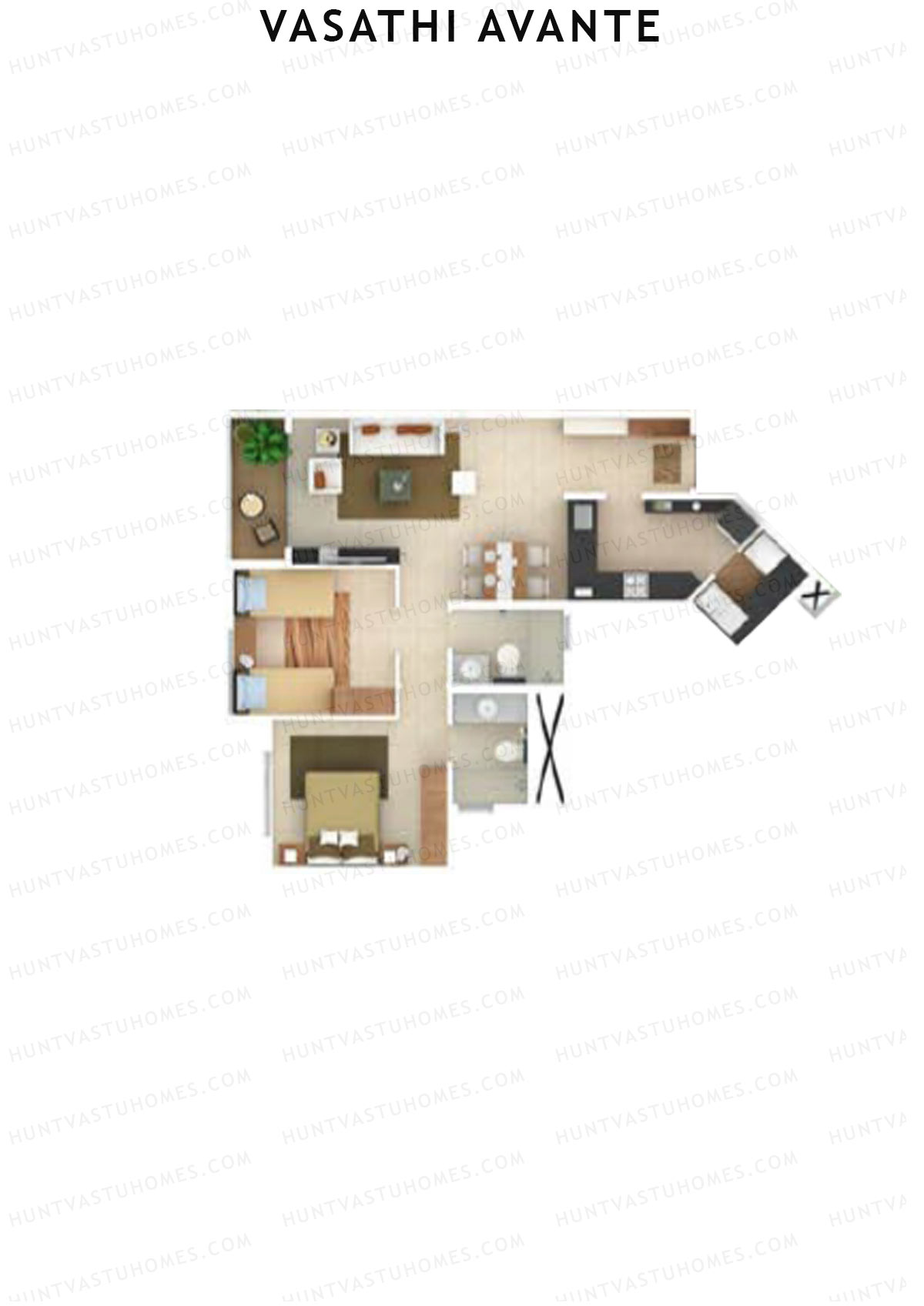 Vasathi Avante Cedar Unit 1 Floor Plan