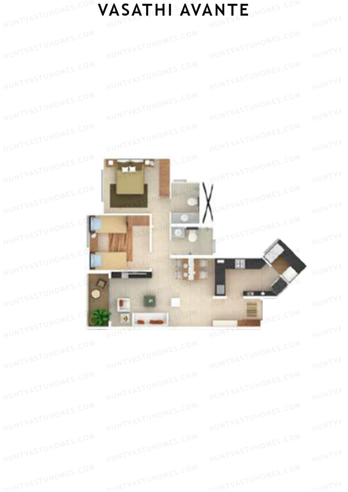 Vasathi Avante Cedar Unit 2 Floor Plan
