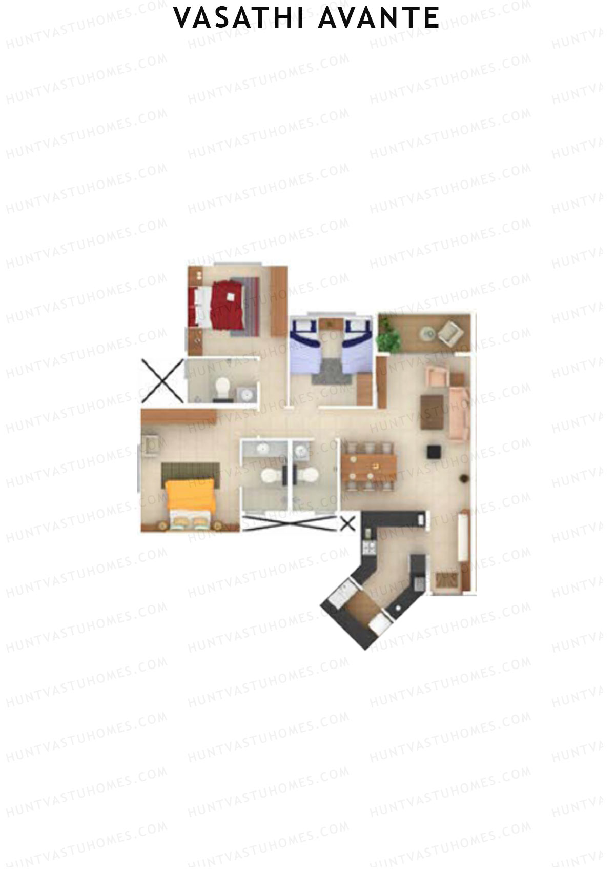 Vasathi Avante Cedar Unit 3 Floor Plan