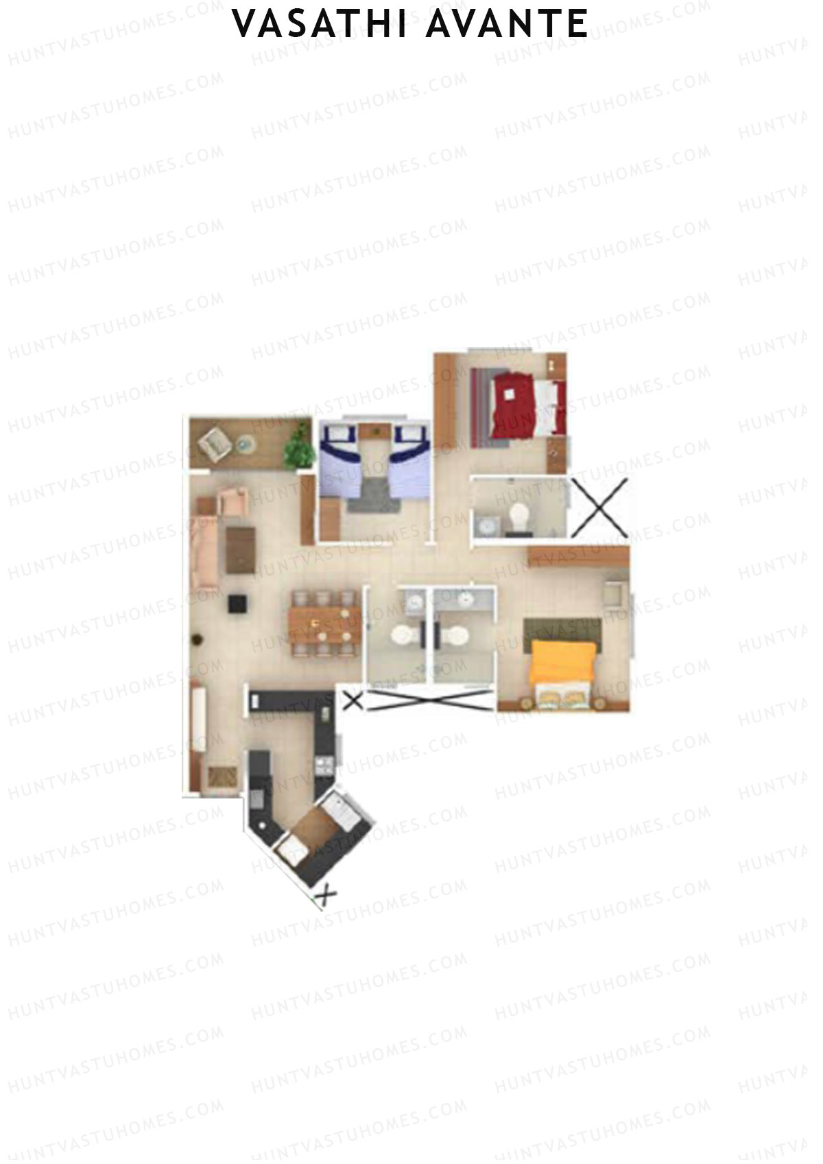 Vasathi Avante Cedar Unit 4 Floor Plan
