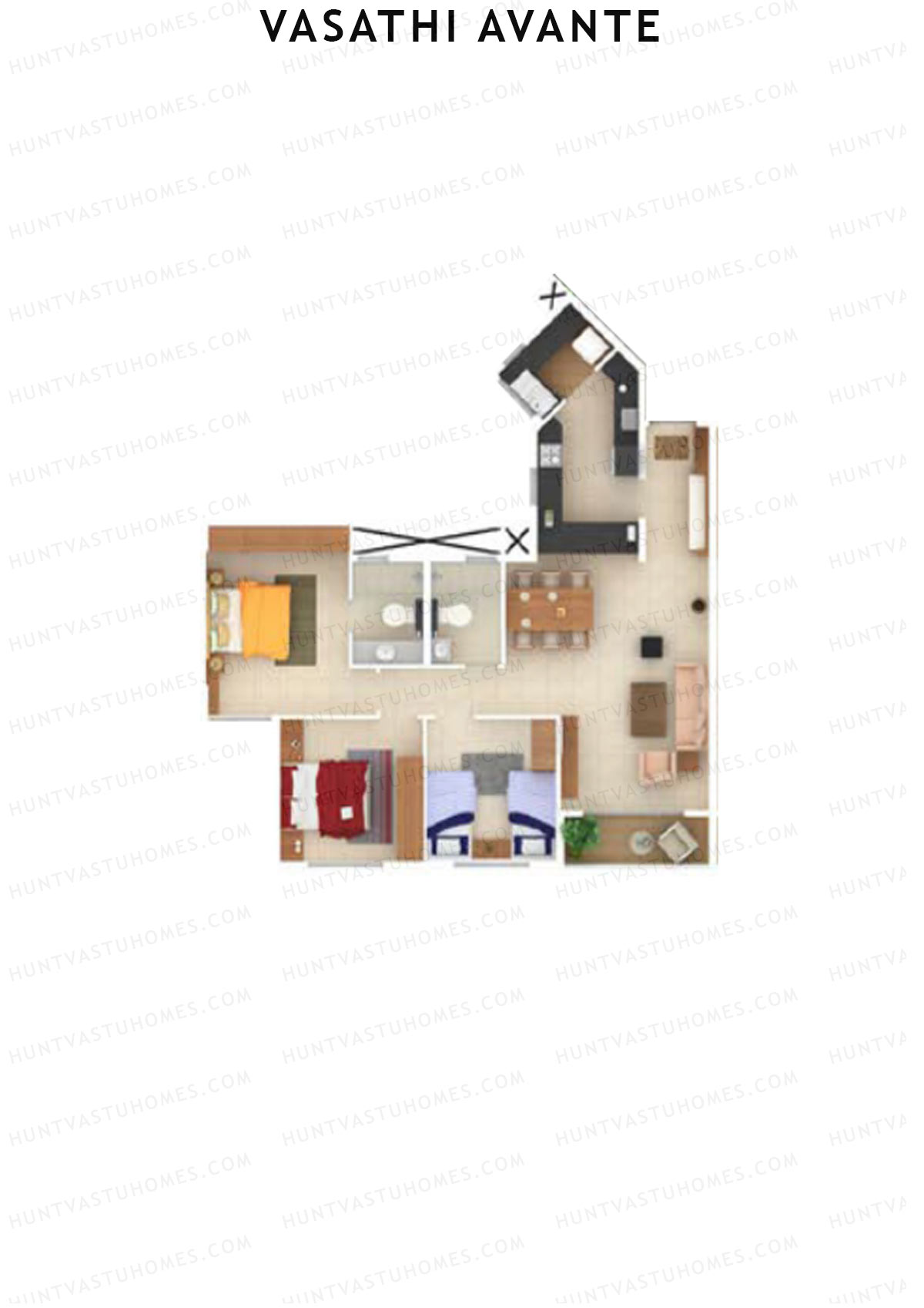 Vasathi Avante Cedar Unit 8 Floor Plan