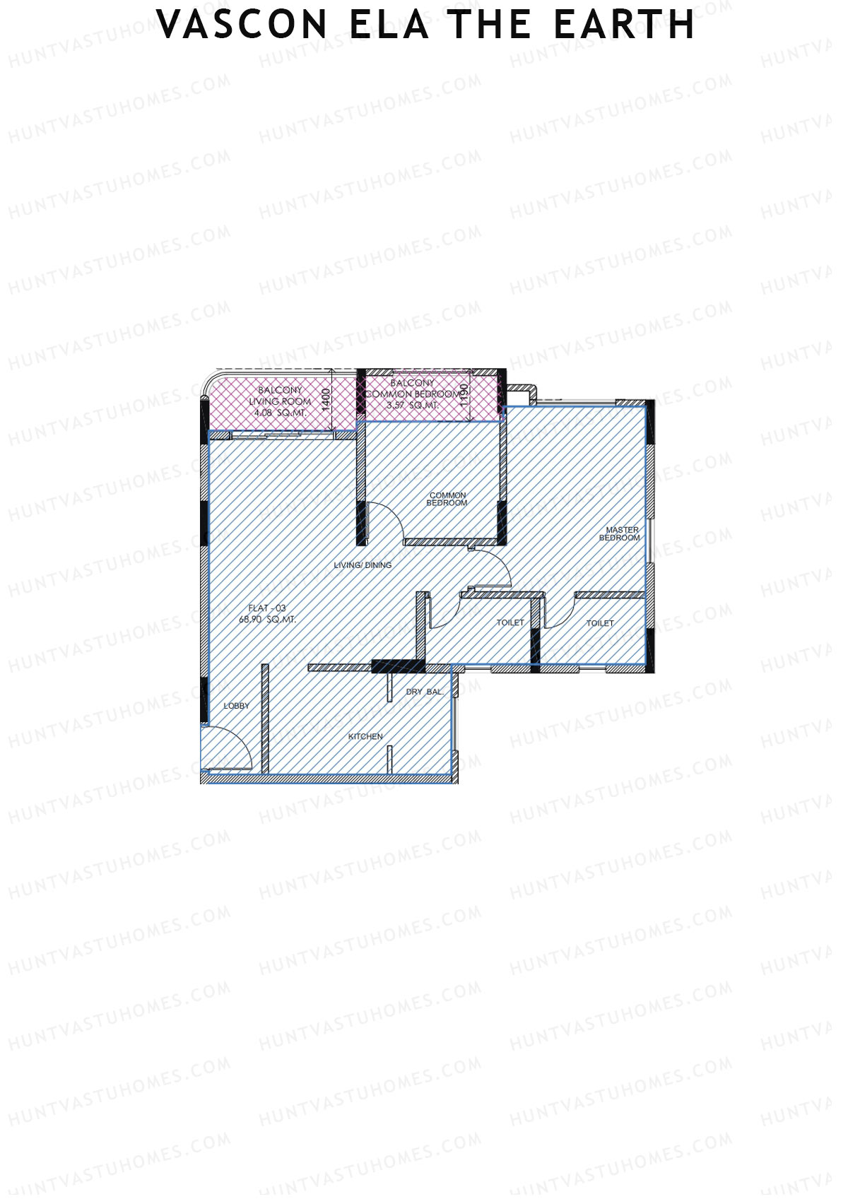 Vascon Ela The Earth Tower A Unit 3 Floor Plan