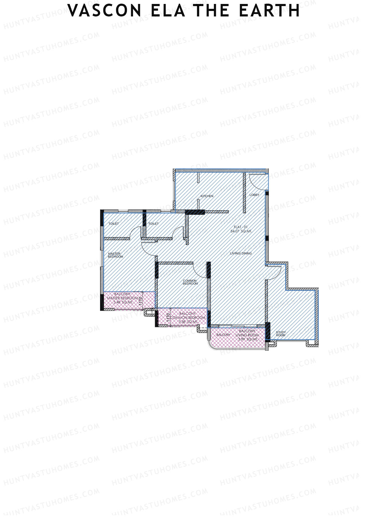 Vascon Ela The Earth Tower B Unit 1 Floor Plan
