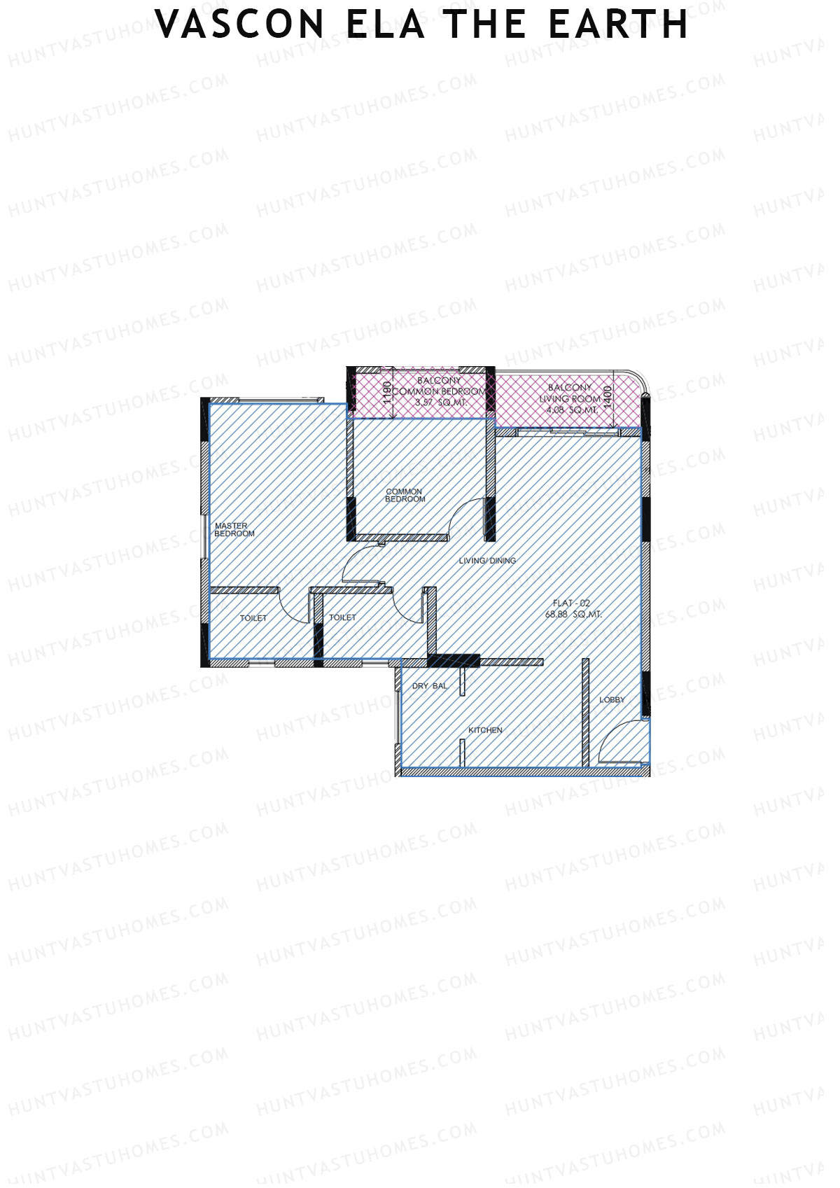 Vascon Ela The Earth Tower B Unit 2 Floor Plan