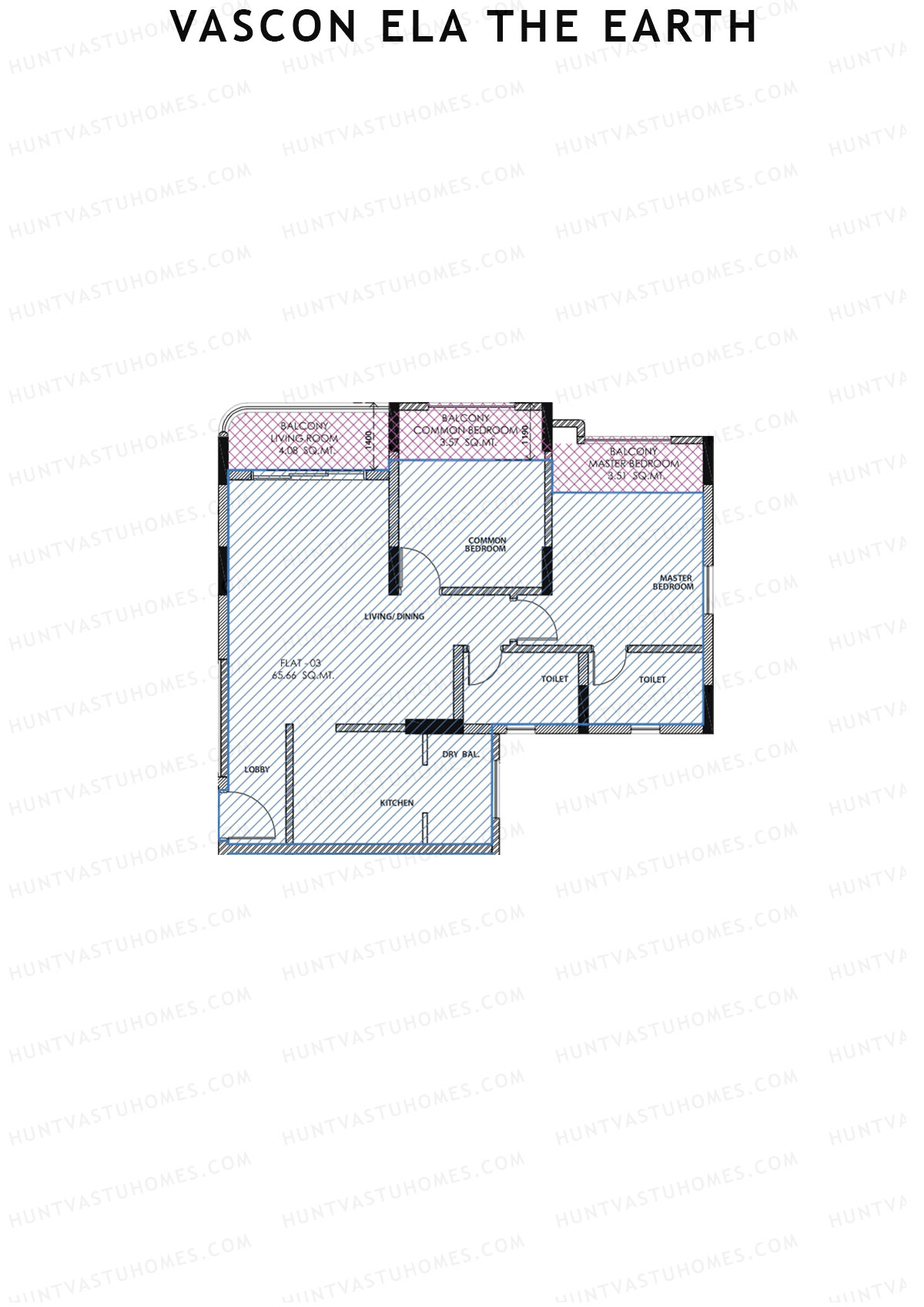 Vascon Ela The Earth Tower B Unit 3 Floor Plan