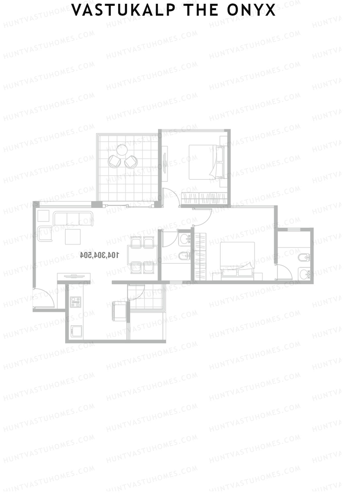 Vastukalp The Onyx Wing A Unit 1 (Type 1) Floor Plan
