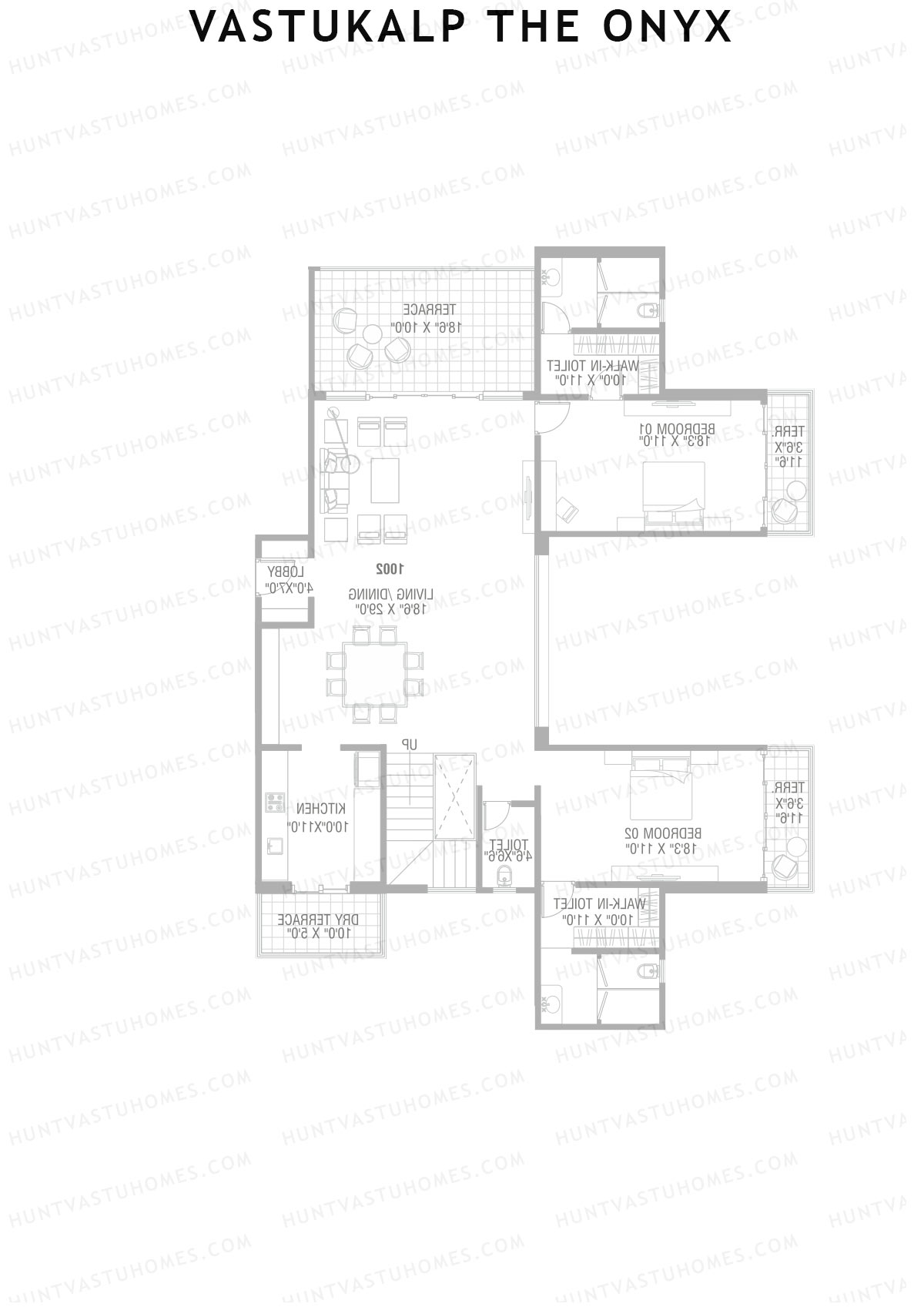 Vastukalp The Onyx Wing A Unit 1 + 2 TYPE (Penthouse) Floor Plan