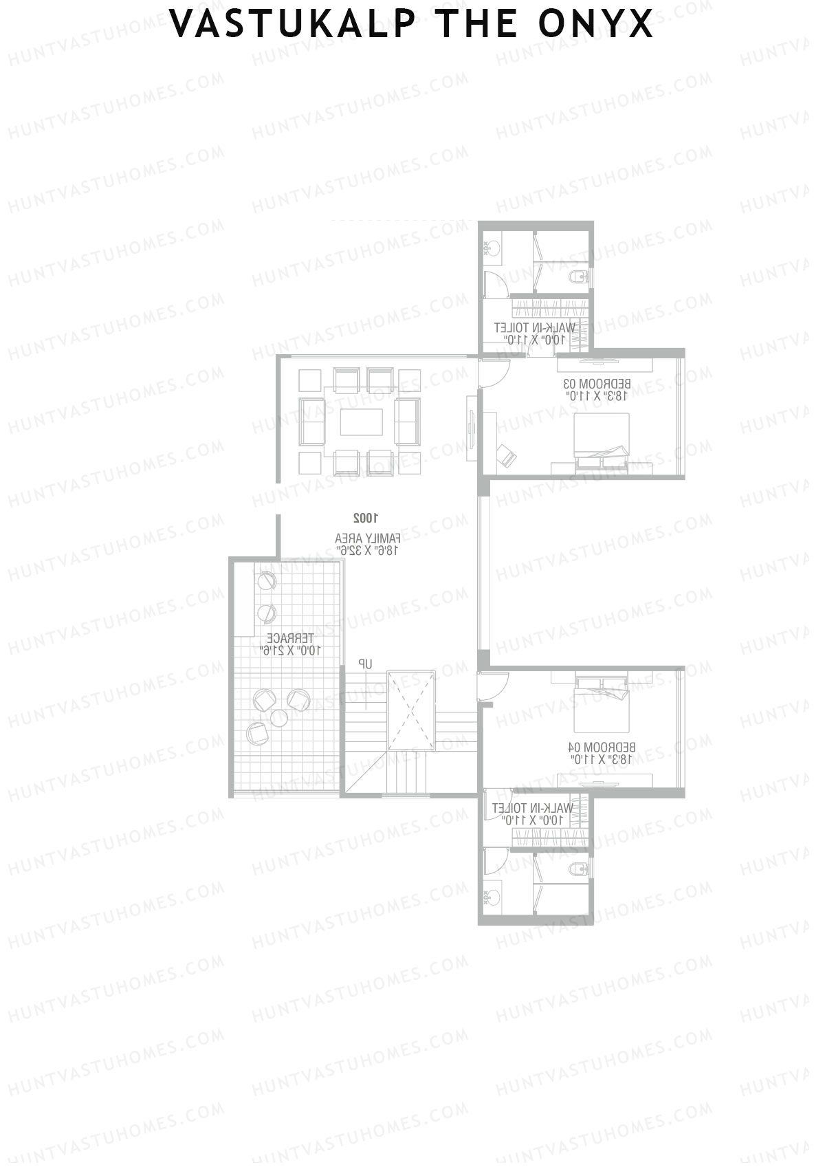 Vastukalp The Onyx Wing A Unit 1 + 2 TYPE (Penthouse) Floor Plan