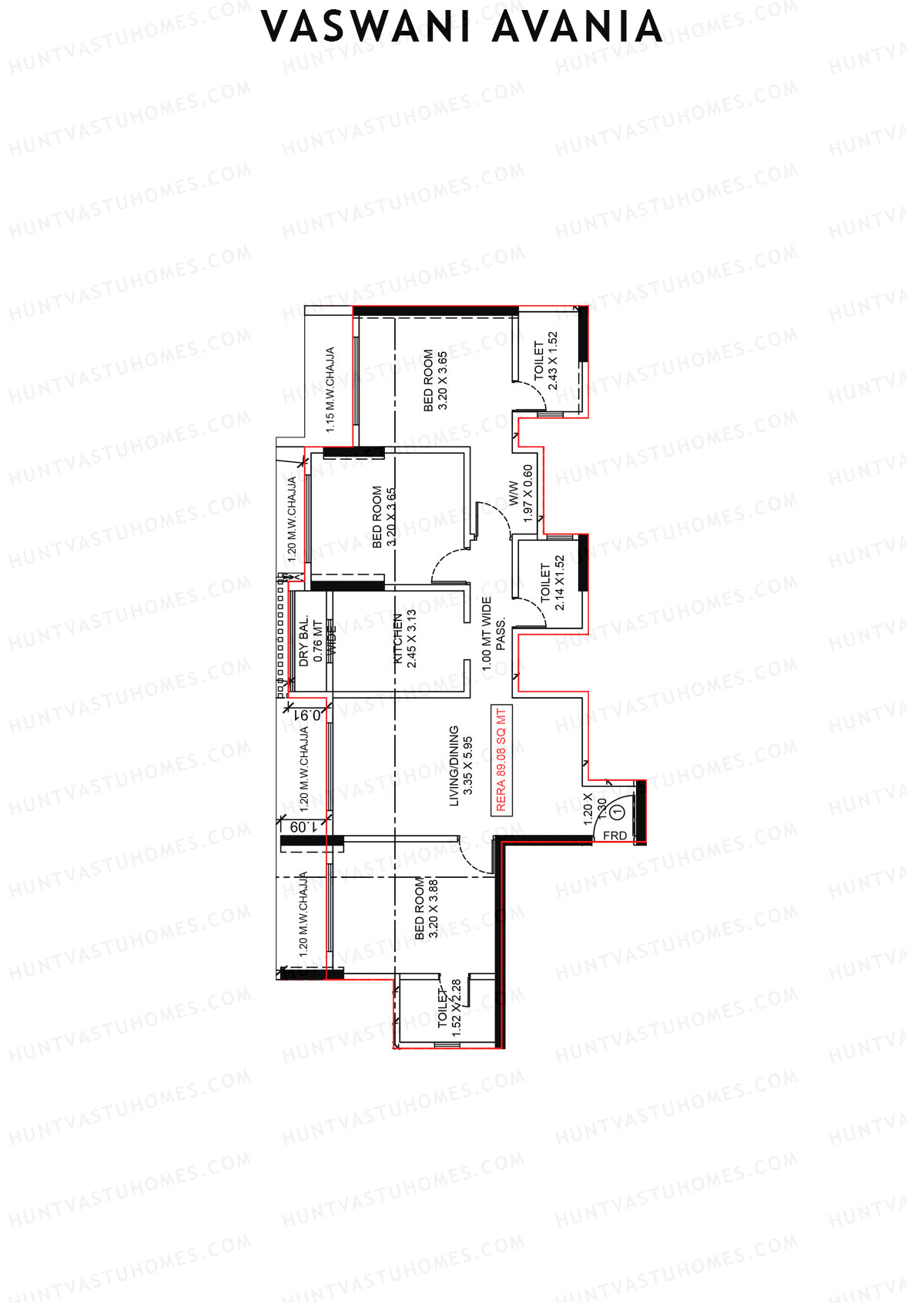 Vaswani Avania Tower 1 Unit 1 Floor Plan