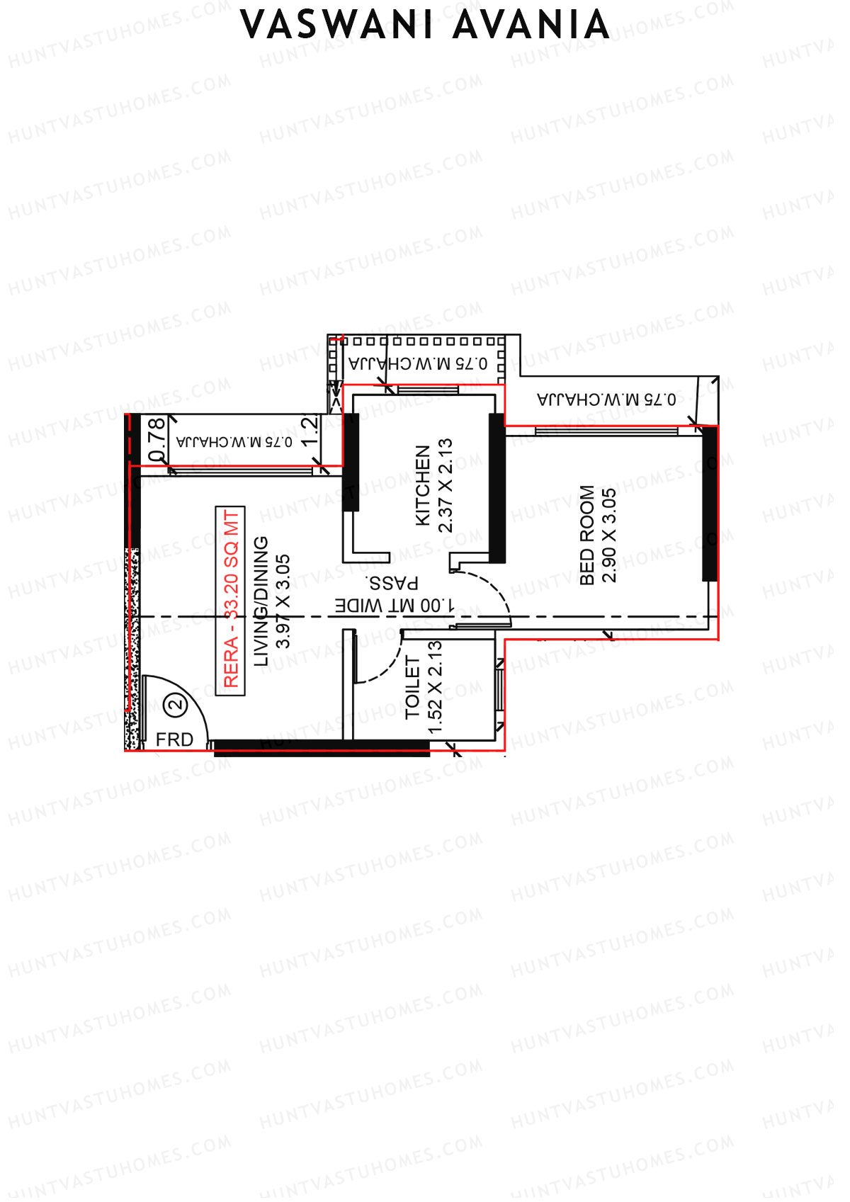 Vaswani Avania Tower 1 Unit 2 Floor Plan