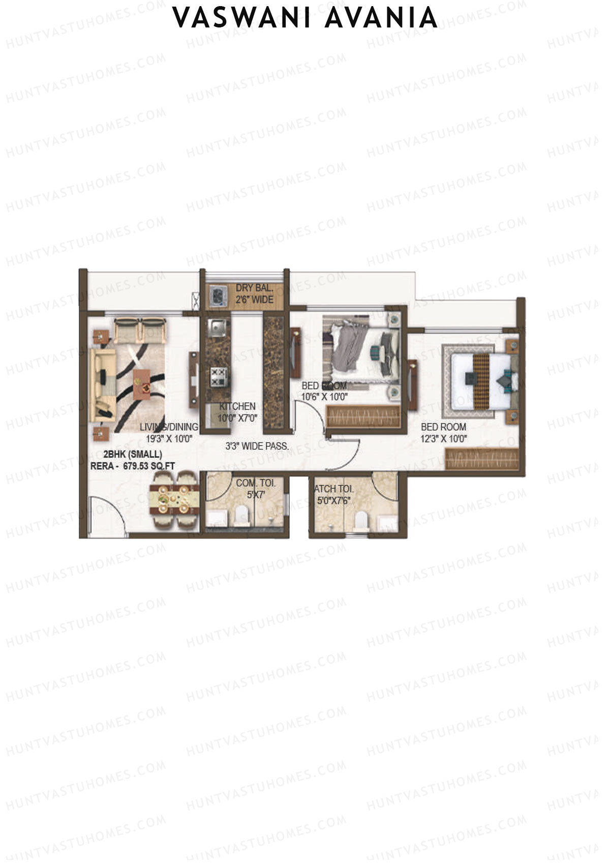 Vaswani Avania Tower 1 Unit 2 Floor Plan