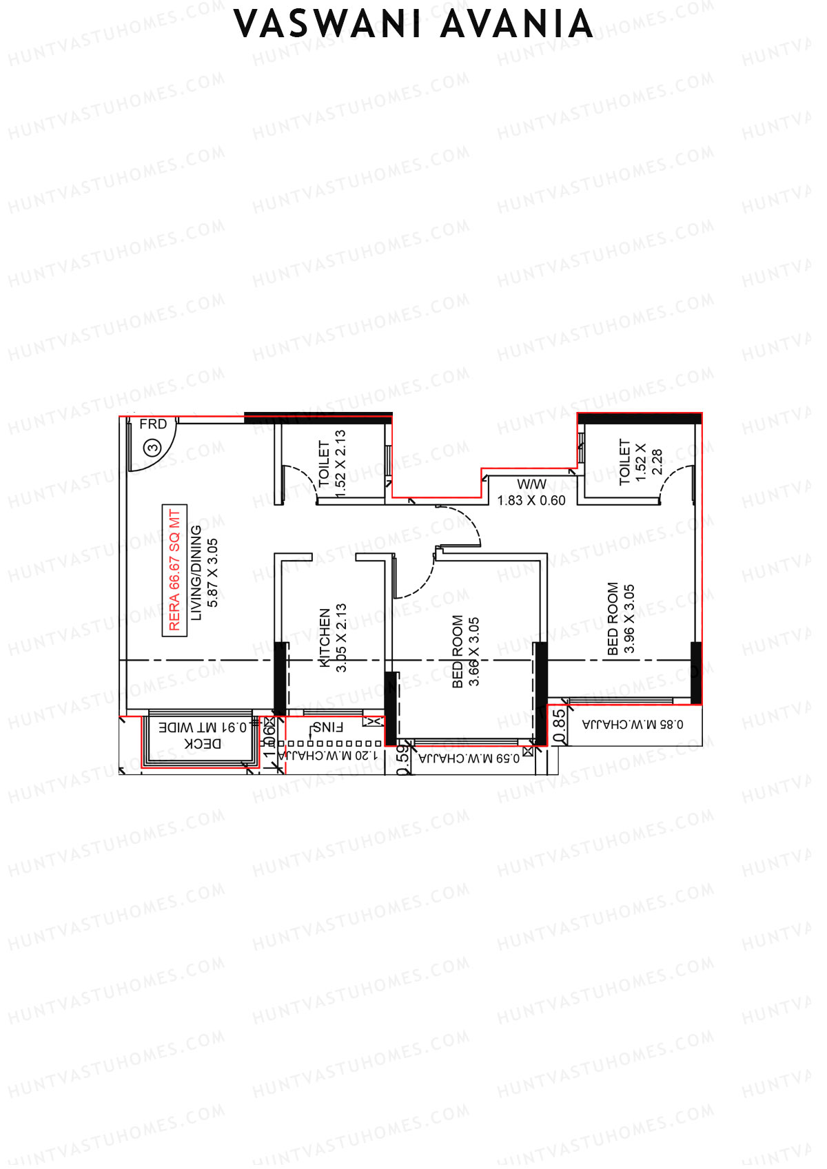 Vaswani Avania Tower 1 Unit 3 Floor Plan