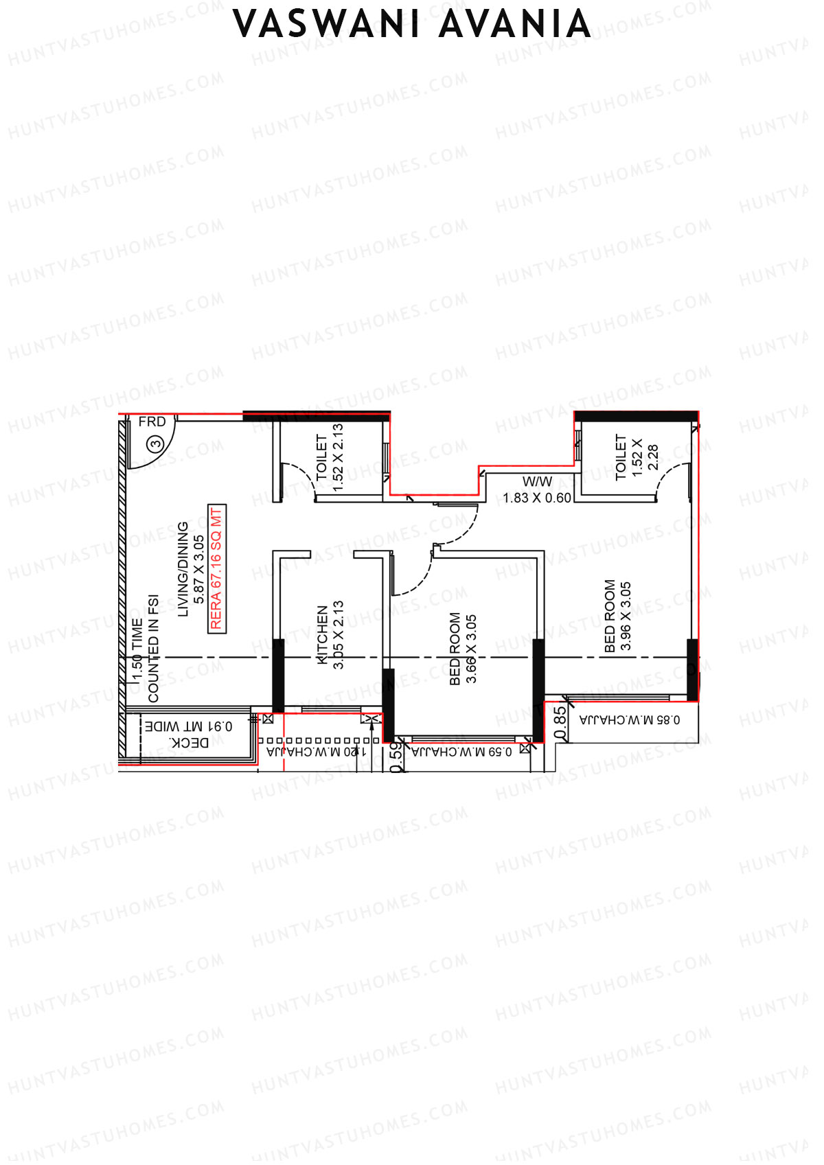 Vaswani Avania Tower 1 Unit 3 Floor Plan