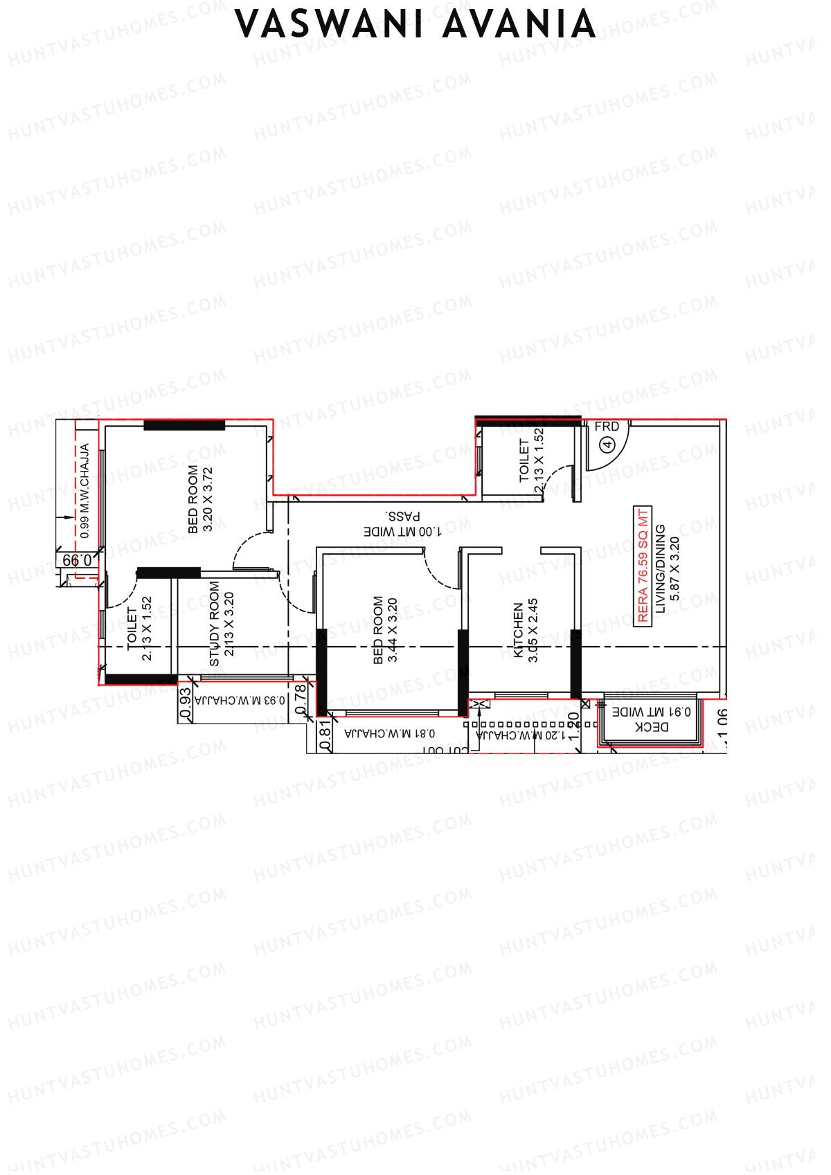 Vaswani Avania Tower 1 Unit 4 Floor Plan