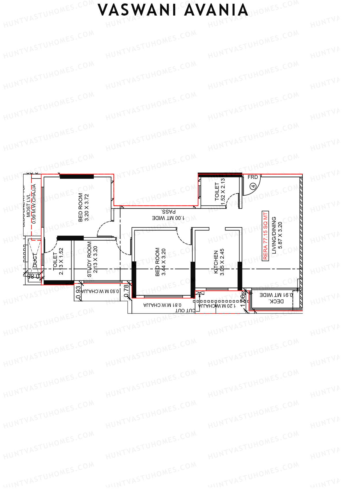 Vaswani Avania Tower 1 Unit 4 Floor Plan