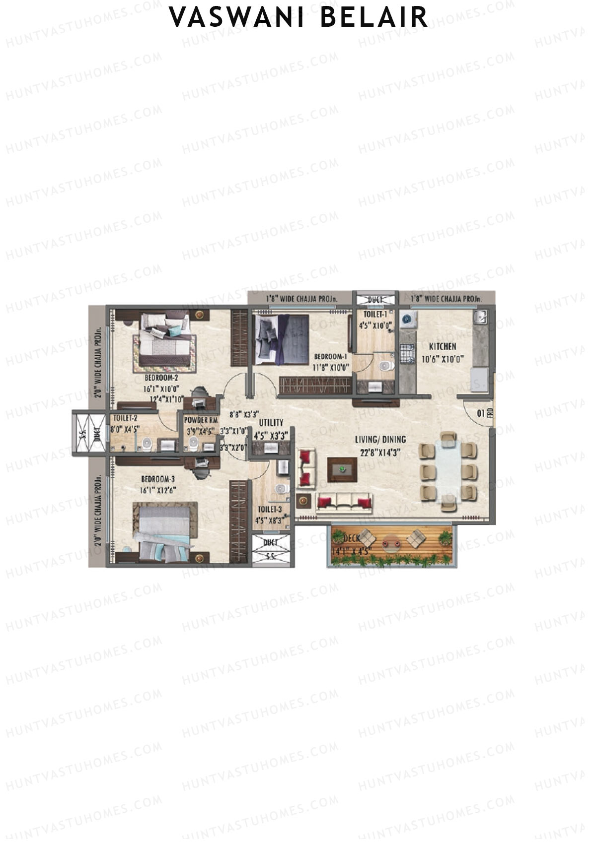 Vaswani BelAir Block A Unit 1 Floor Plan