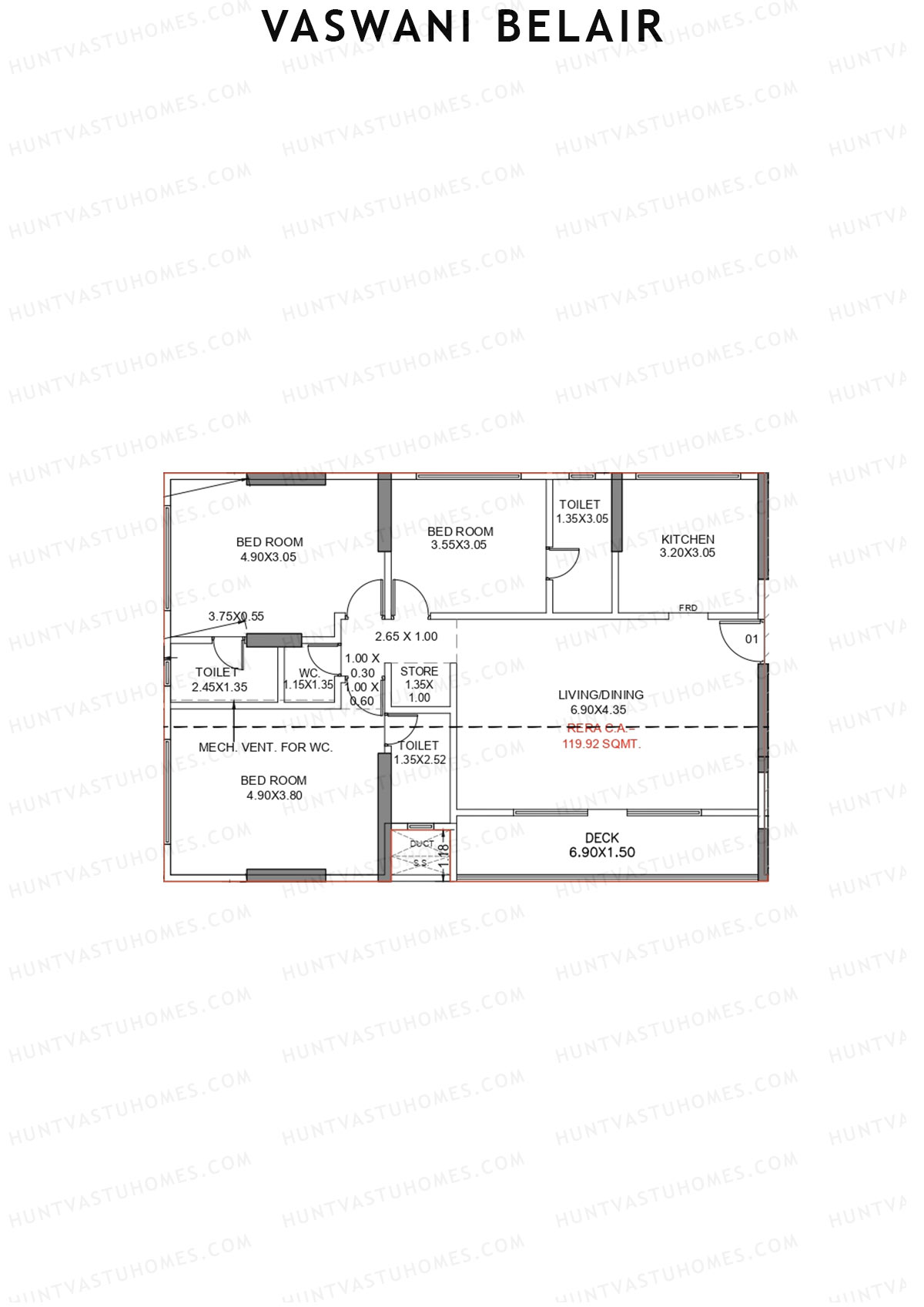 Vaswani BelAir Block A Unit 1 Floor Plan