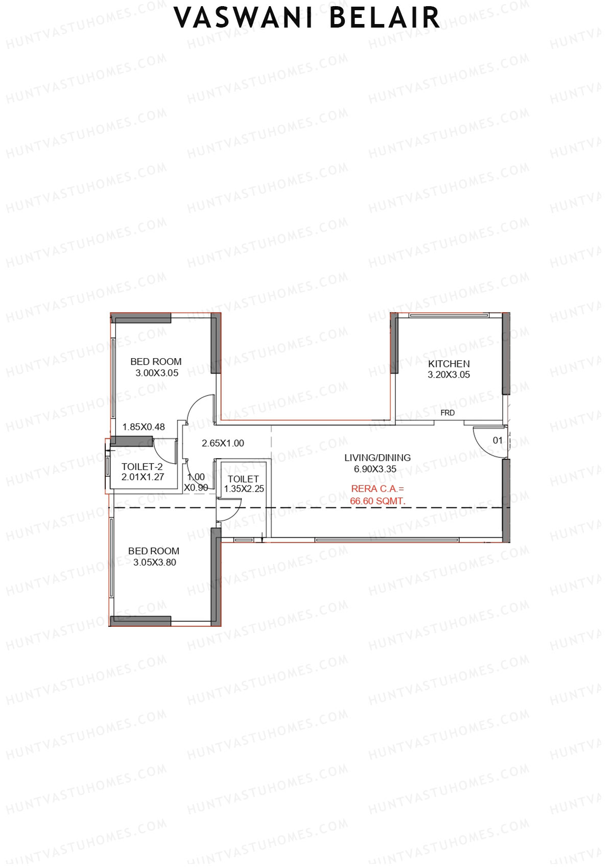Vaswani BelAir Block A Unit 1 Floor Plan