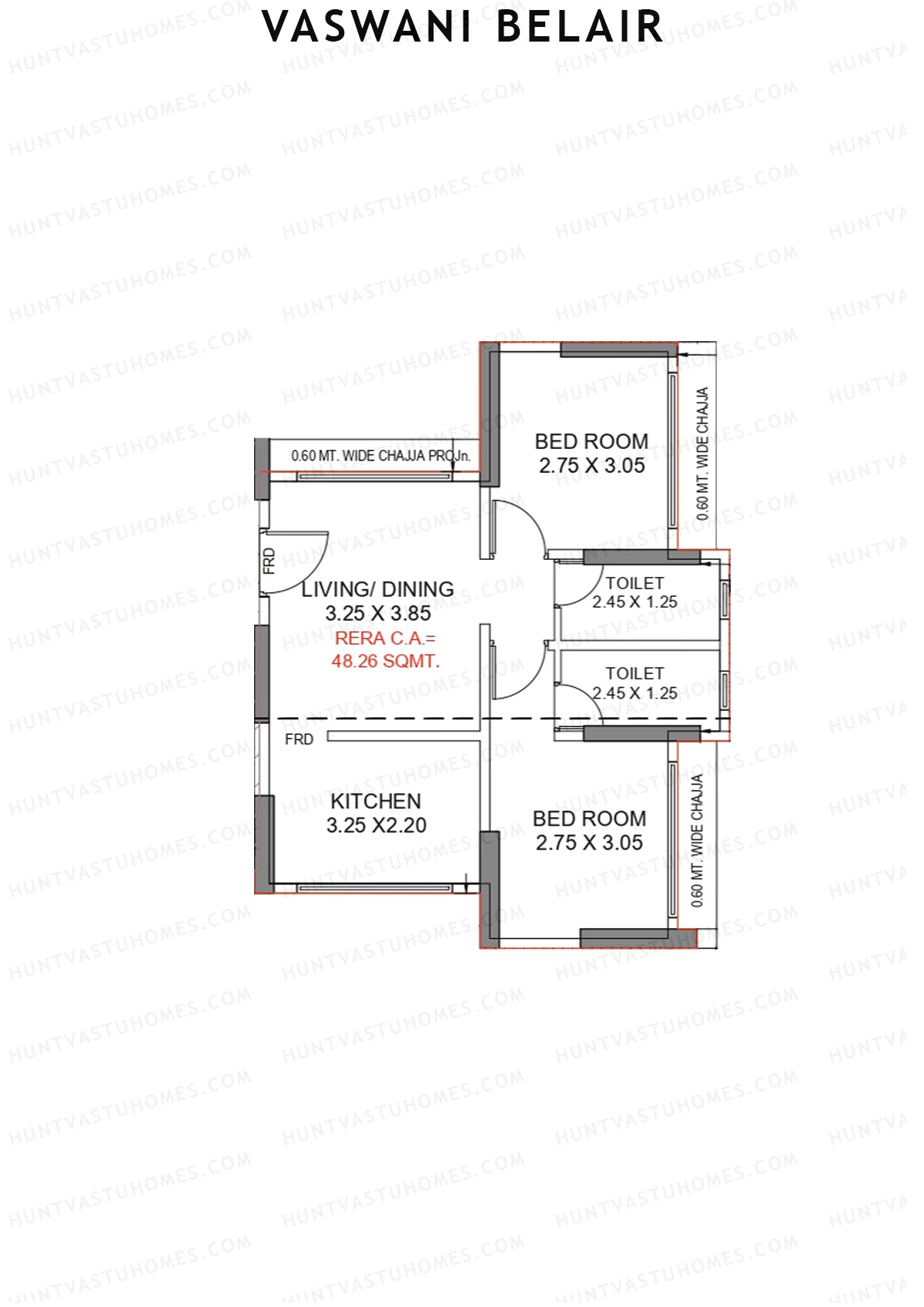 Vaswani BelAir Block A Unit 2 Floor Plan