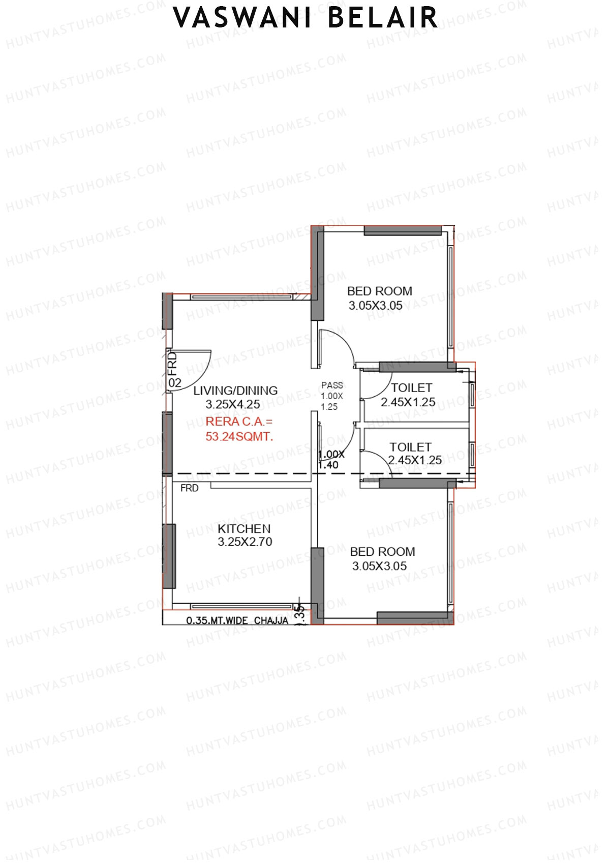 Vaswani BelAir Block A Unit 2 Floor Plan