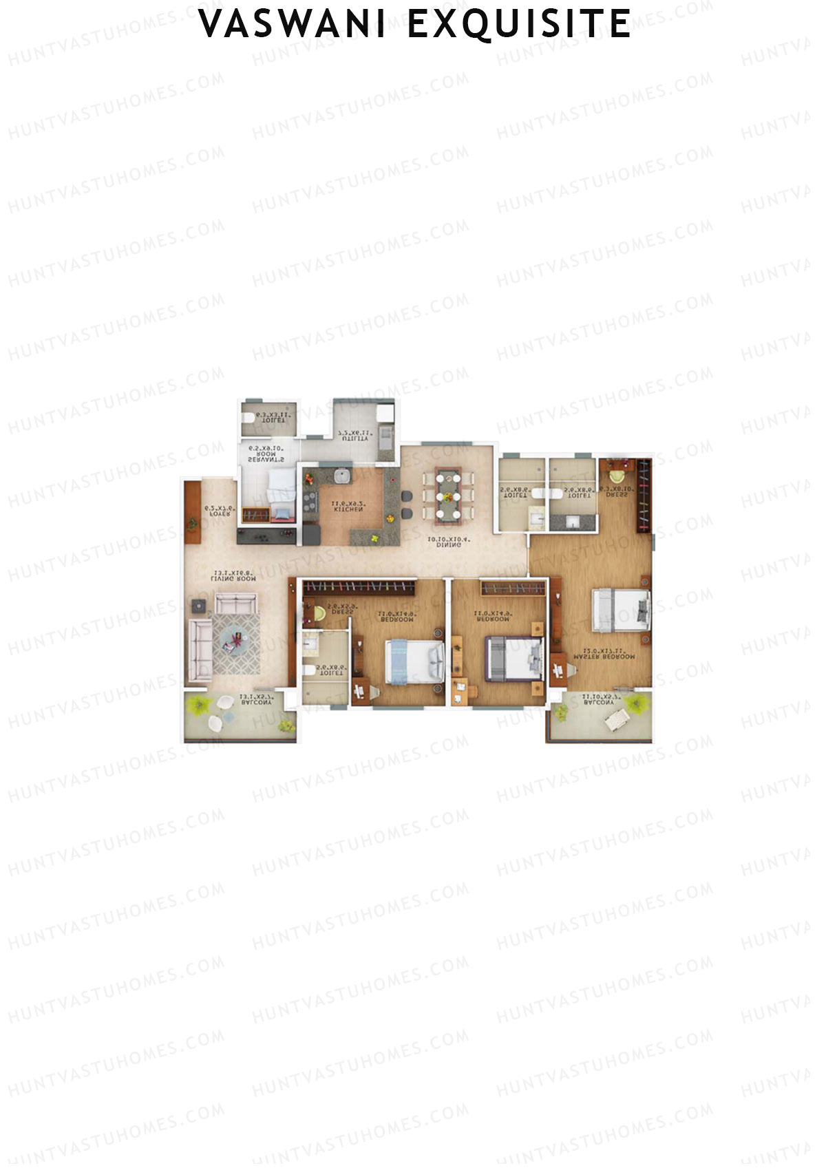 Vaswani Exquisite Tower B Unit 2 Floor Plan