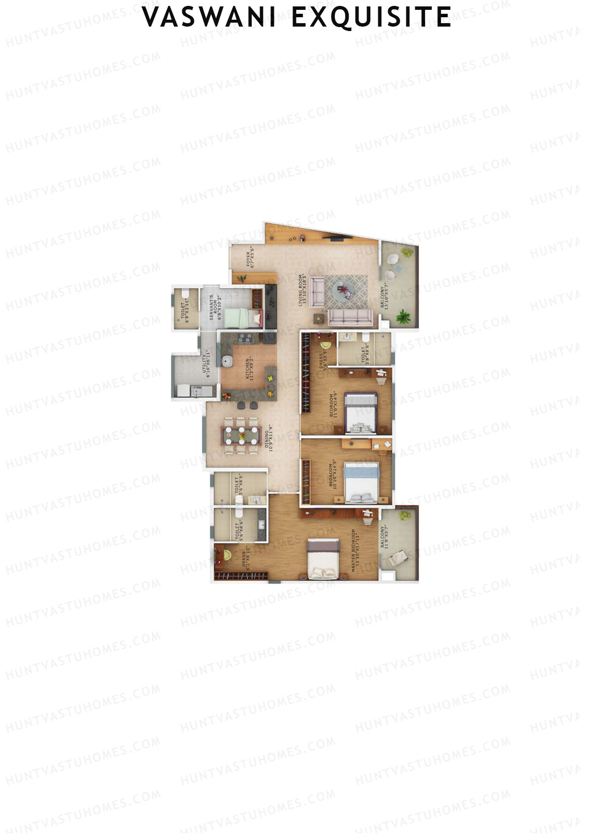 Vaswani Exquisite Tower C Unit 4 Floor Plan