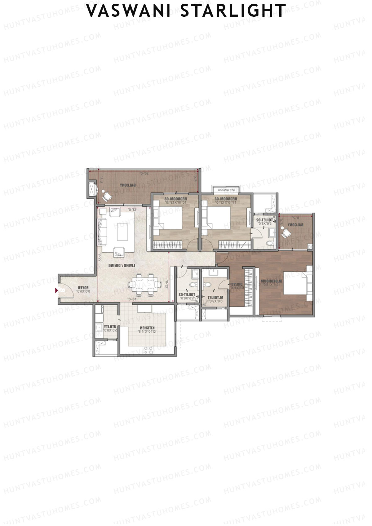 Vaswani Starlight Alcor Unit 3 Floor Plan