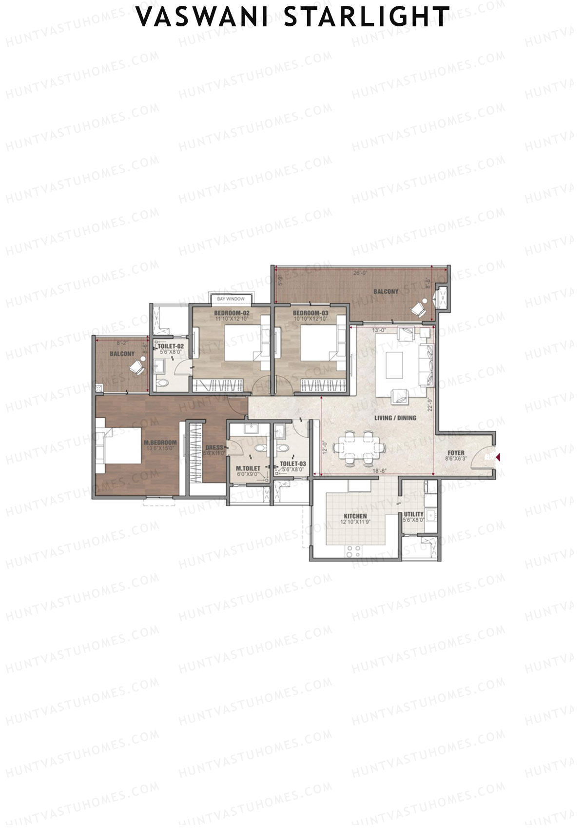 Vaswani Starlight Polaris Unit 2 Floor Plan