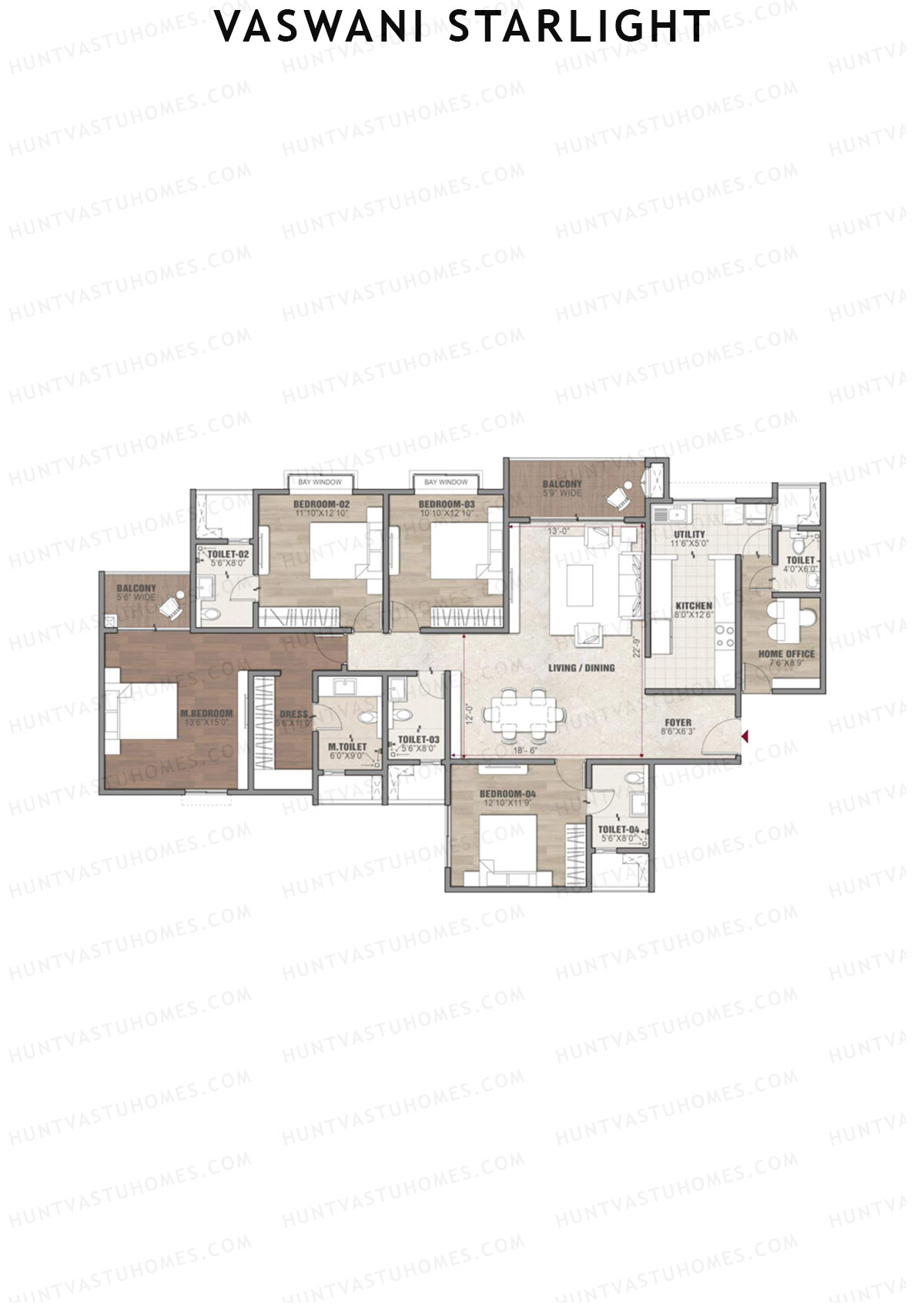 Vaswani Starlight Polaris Unit 2 Floor Plan