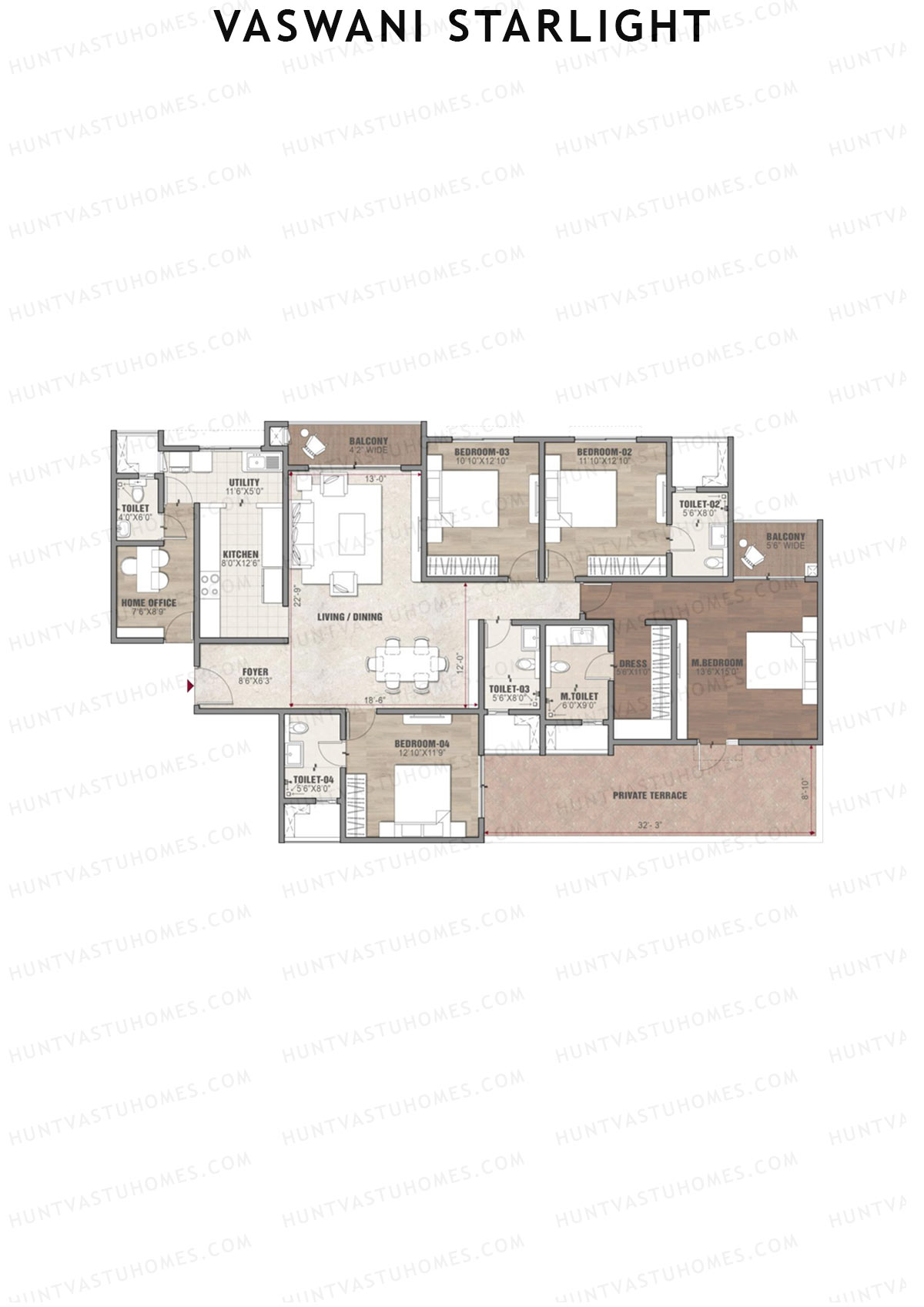 Vaswani Starlight Polaris Unit 3 Floor Plan