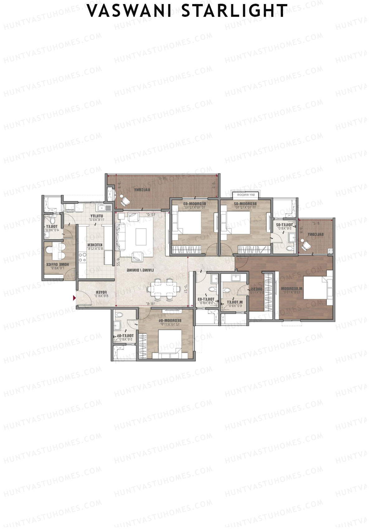 Vaswani Starlight Polaris Unit 3 Floor Plan