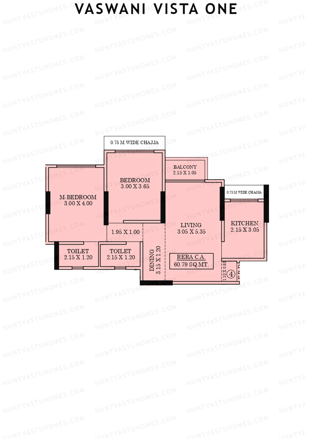 Vaswani Vista One Wing A Unit 4 Floor Plan