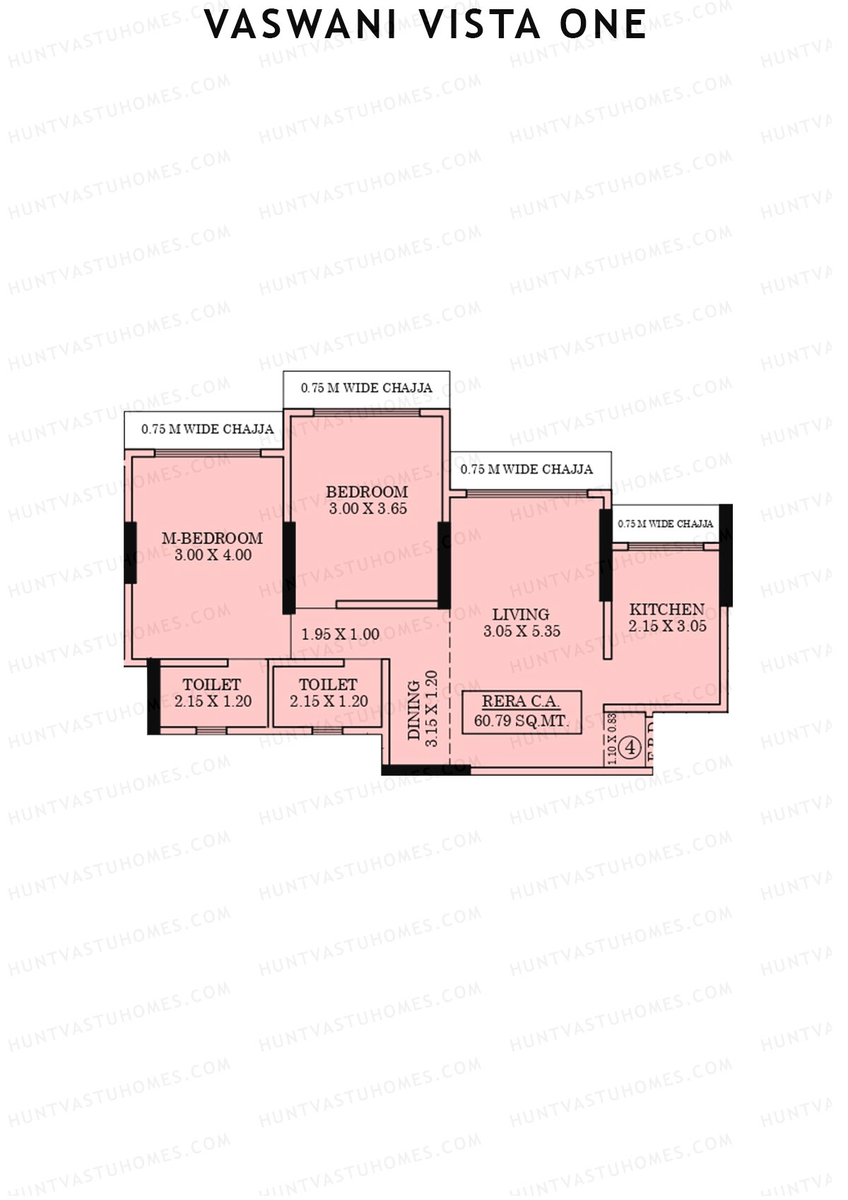 Vaswani Vista One Wing A Unit 4 Floor Plan