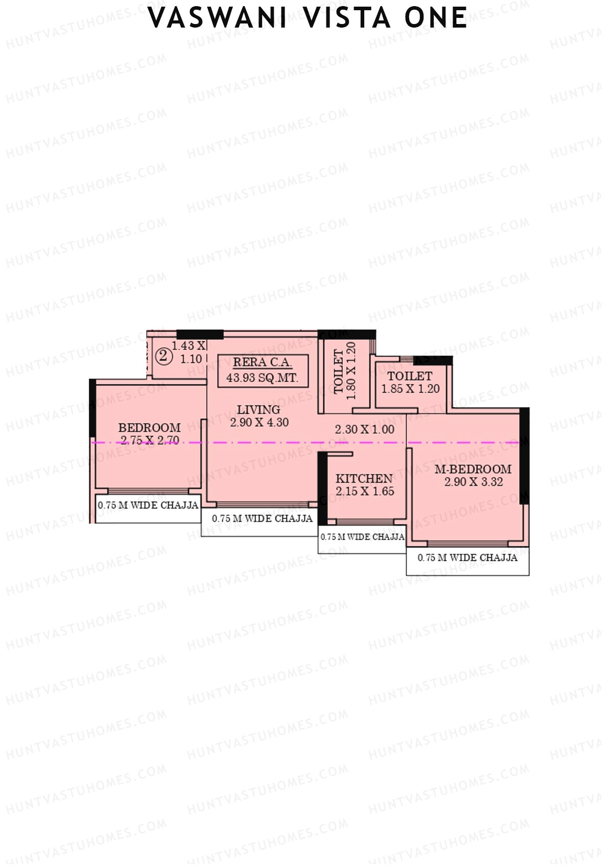 Vaswani Vista One Wing B Unit 2 Floor Plan