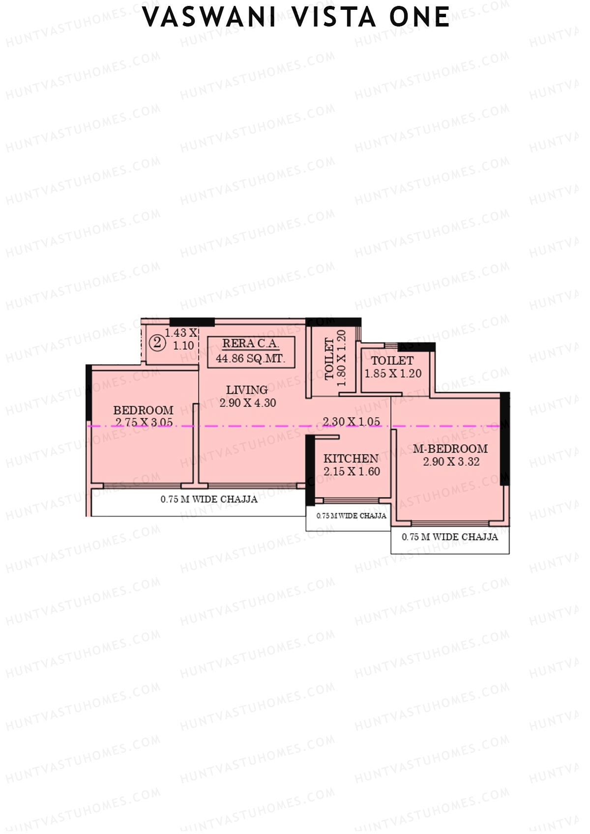 Vaswani Vista One Wing B Unit 2 Floor Plan