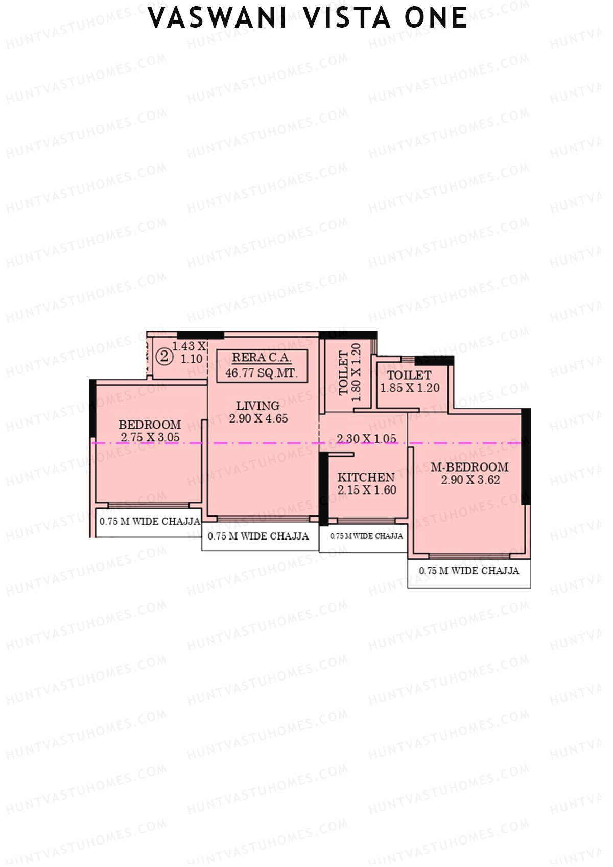 Vaswani Vista One Wing B Unit 2 Floor Plan