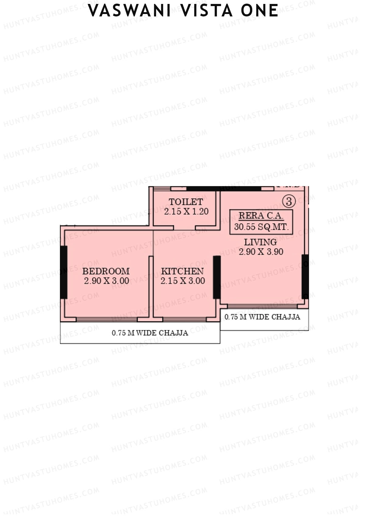 Vaswani Vista One Wing B Unit 3 Floor Plan
