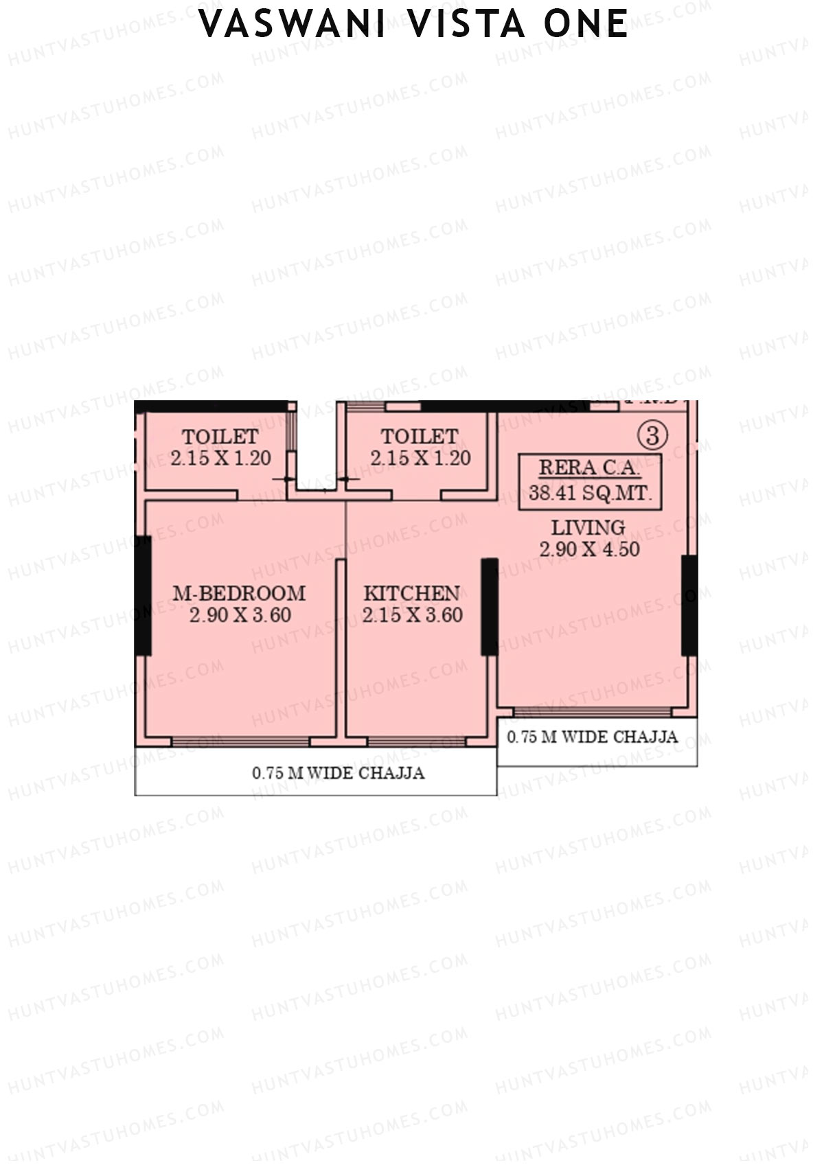 Vaswani Vista One Wing B Unit 3 Floor Plan