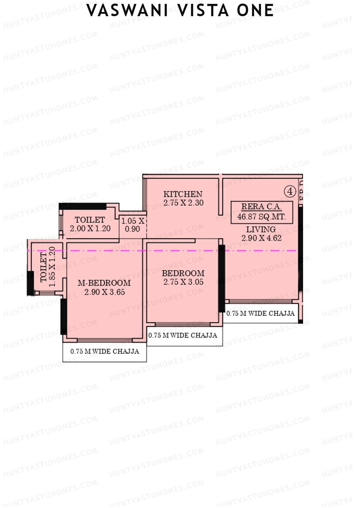 Vaswani Vista One Wing B Unit 4 Floor Plan