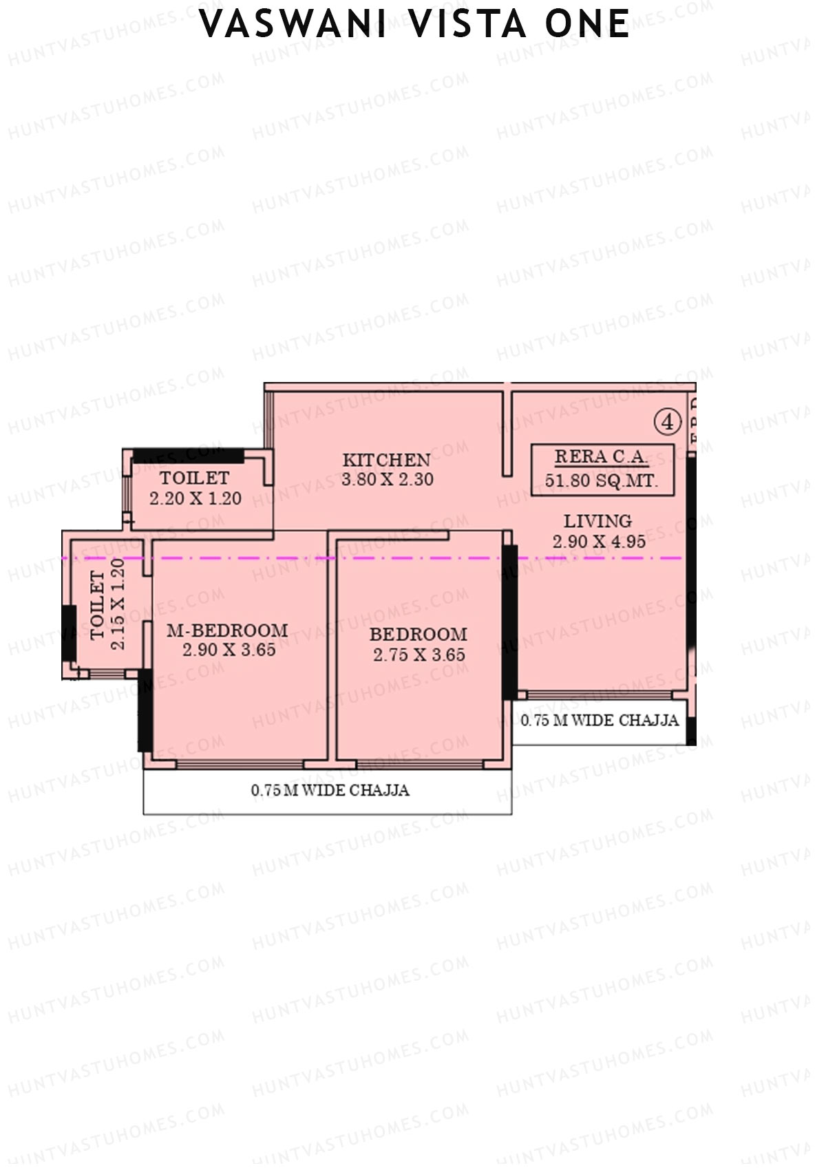 Vaswani Vista One Wing B Unit 4 Floor Plan