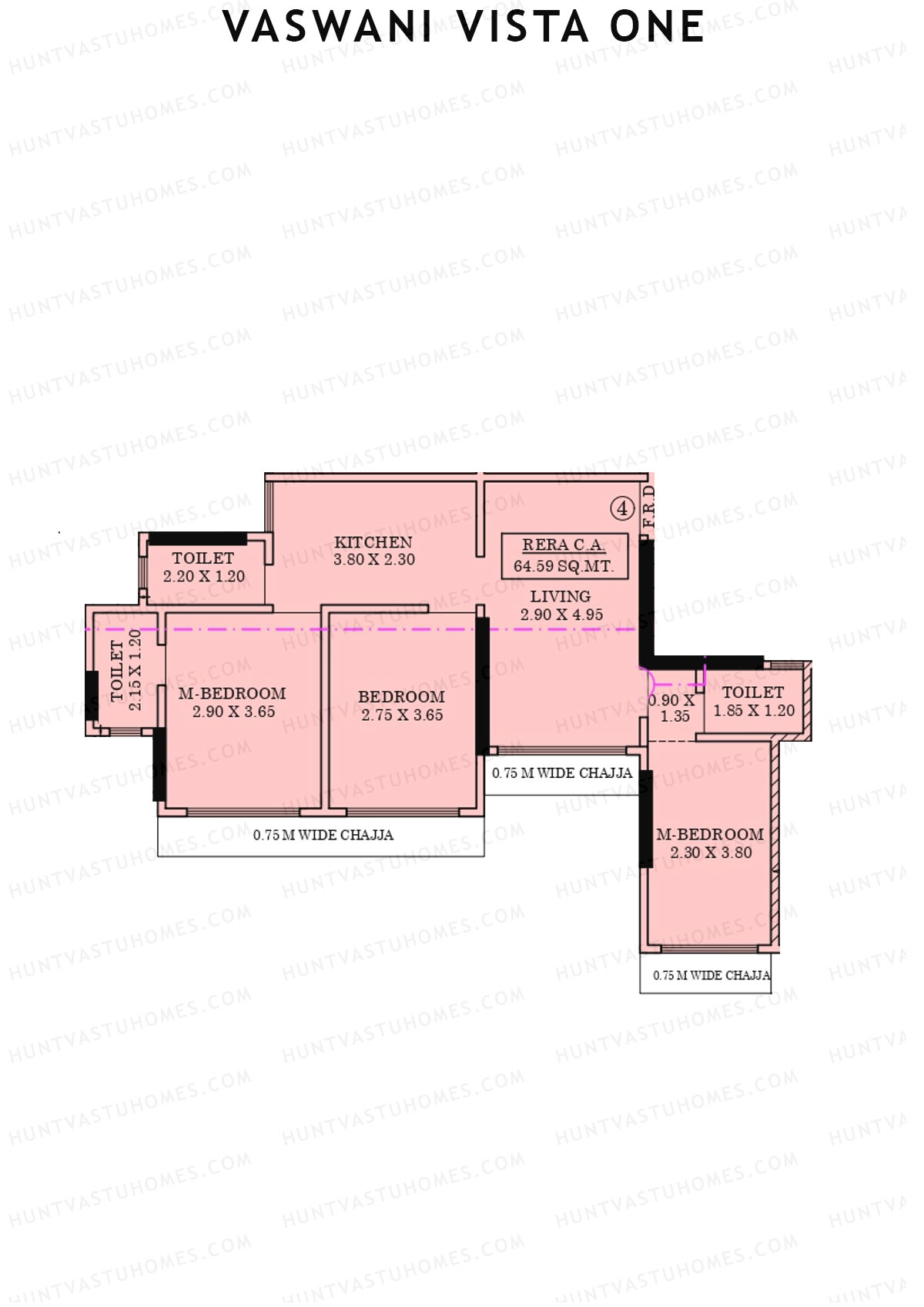 Vaswani Vista One Wing B Unit 4 Floor Plan