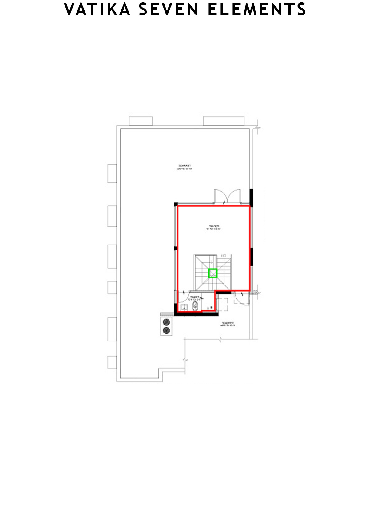 Vatika Seven Elements Block C1A Unit 1 (Duplex) Floor Plan