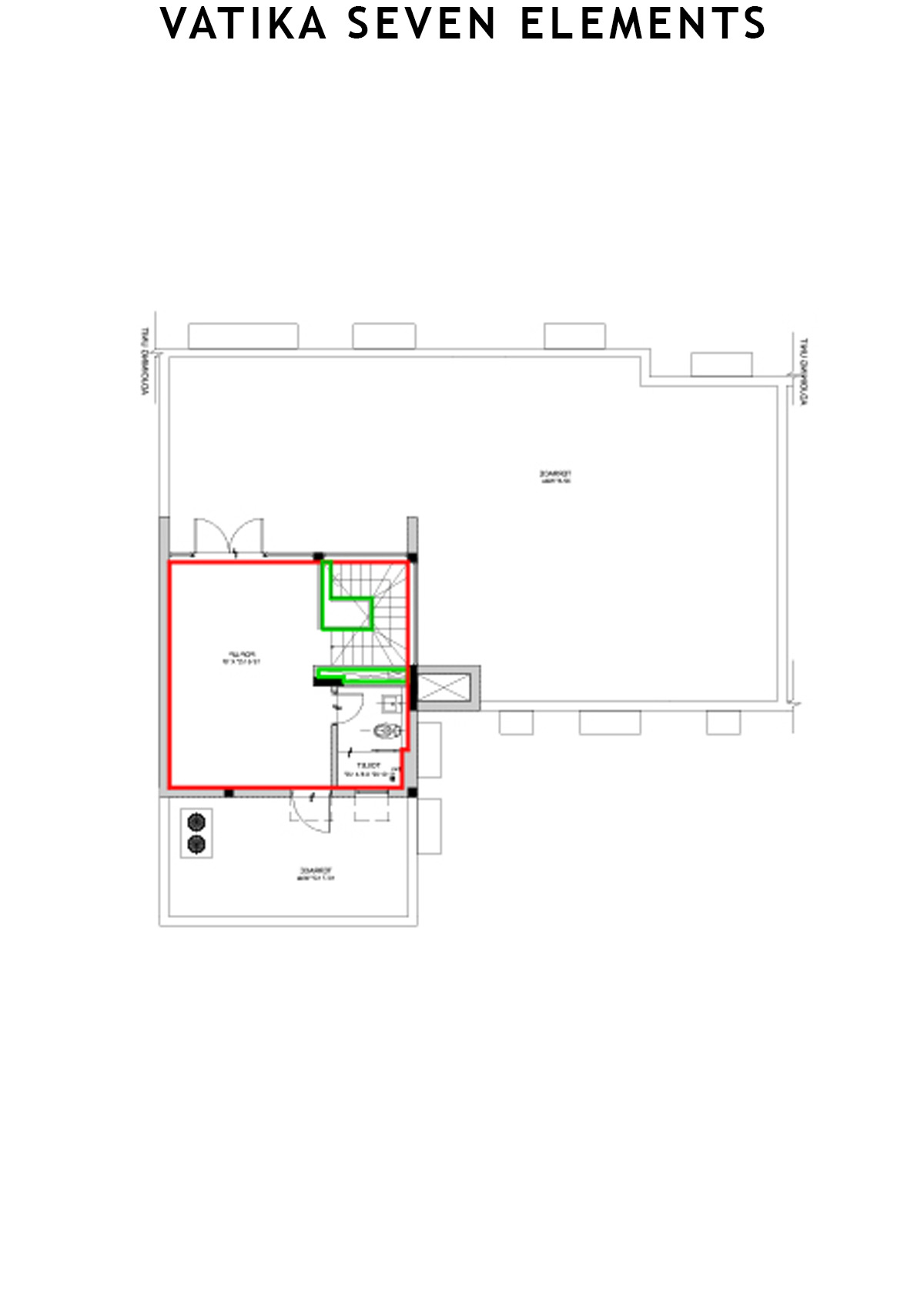 Vatika Seven Elements Block C3B Unit 2 (Duplex) Floor Plan