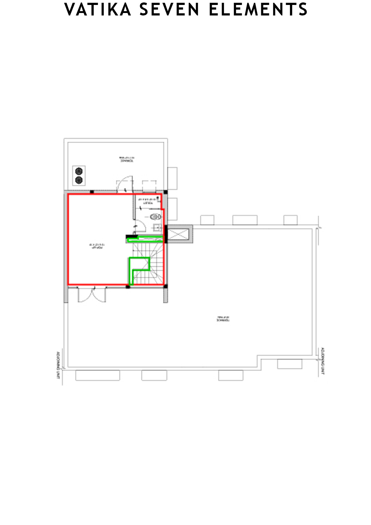 Vatika Seven Elements Block C4B Unit 3 (Duplex) Floor Plan