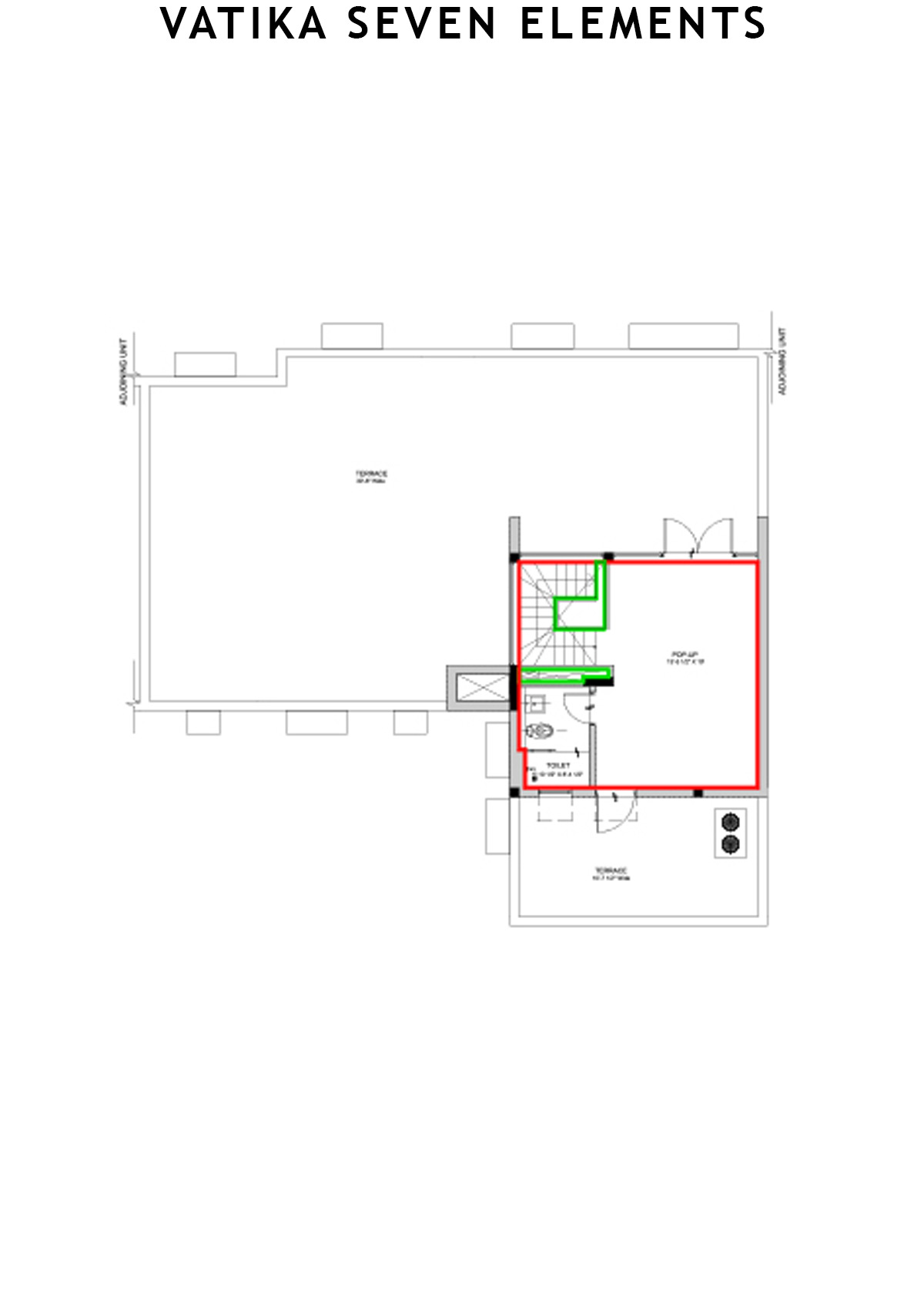 Vatika Seven Elements Block C6B Unit 1 (Duplex) Floor Plan