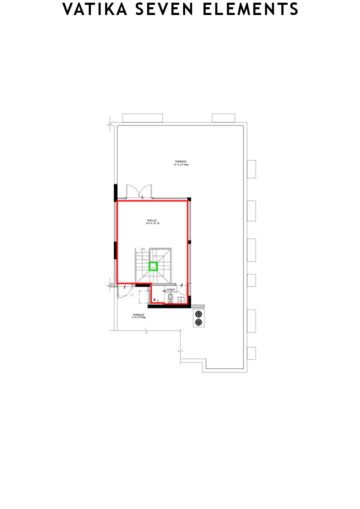 Vatika Seven Elements Block C6B Unit 2 (Duplex) Floor Plan